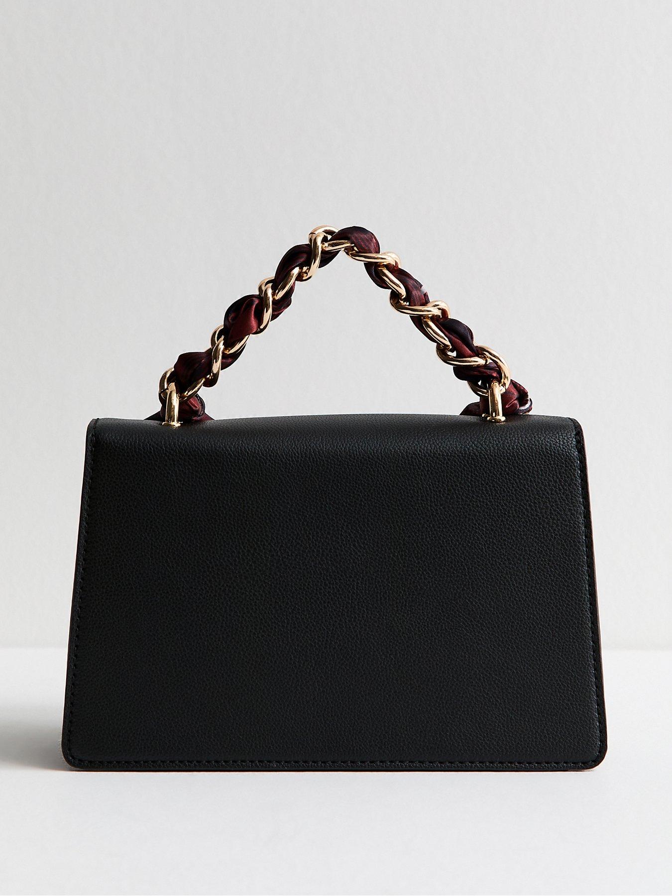  image of new-look-faux-leather-scarf-handle-cross-body-bag-black