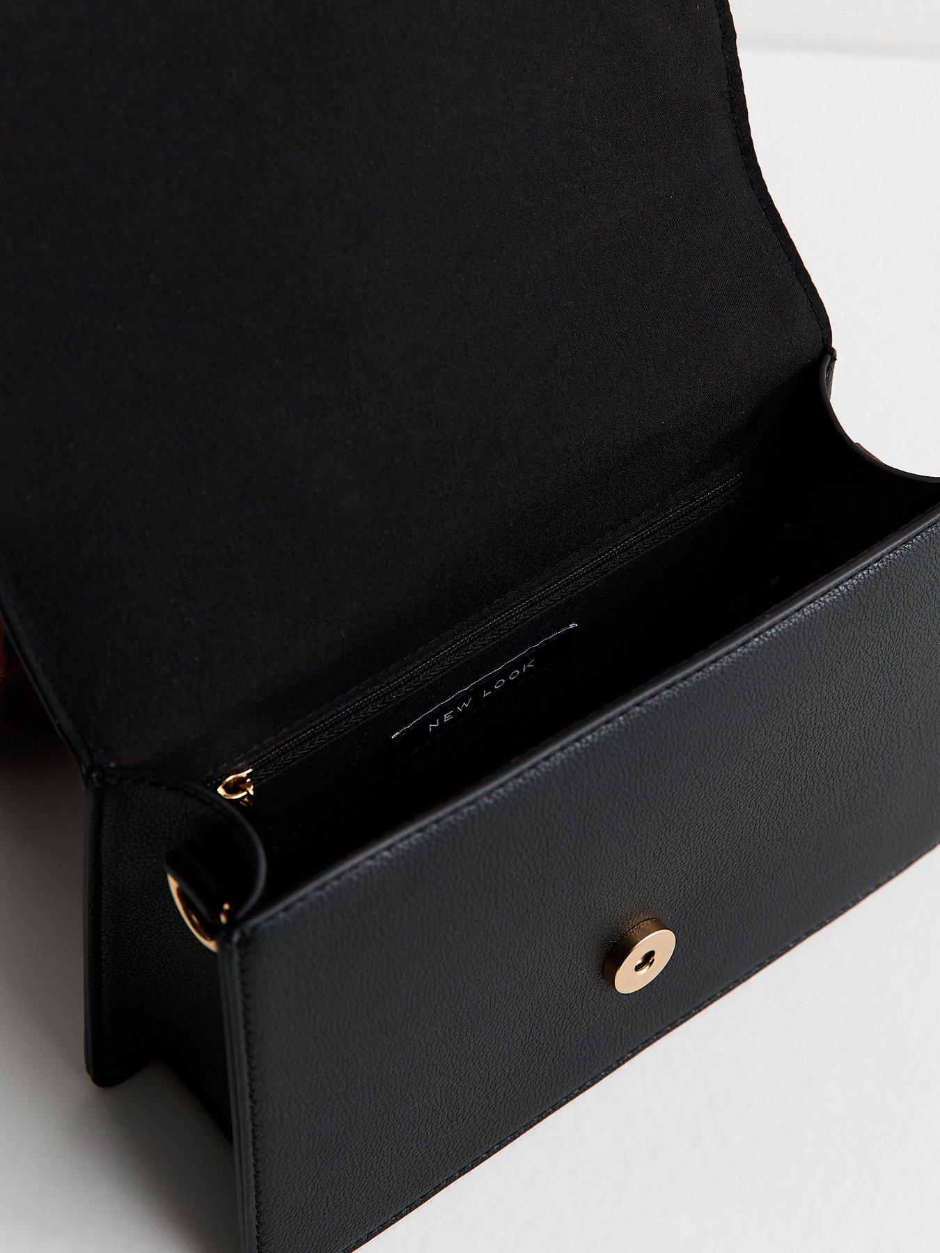  image of new-look-faux-leather-scarf-handle-cross-body-bag-black