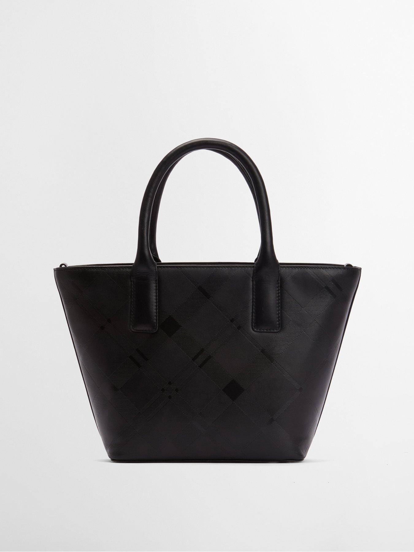  image of barbour-birch-deboss-leather-tote-bag-black