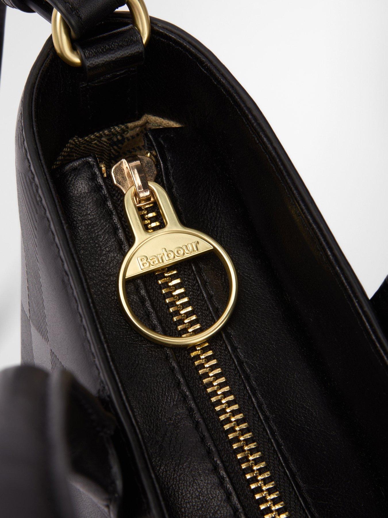  image of barbour-birch-deboss-leather-tote-bag-black