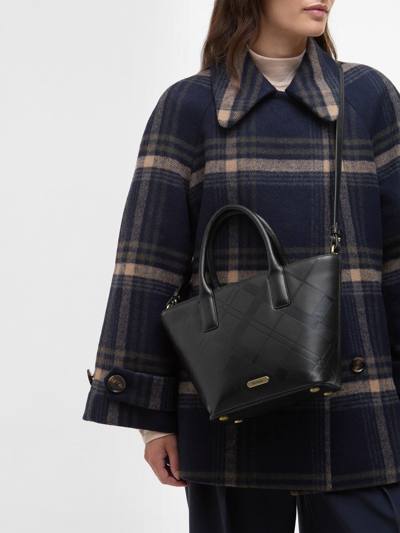 image of barbour-birch-deboss-leather-tote-bag-black