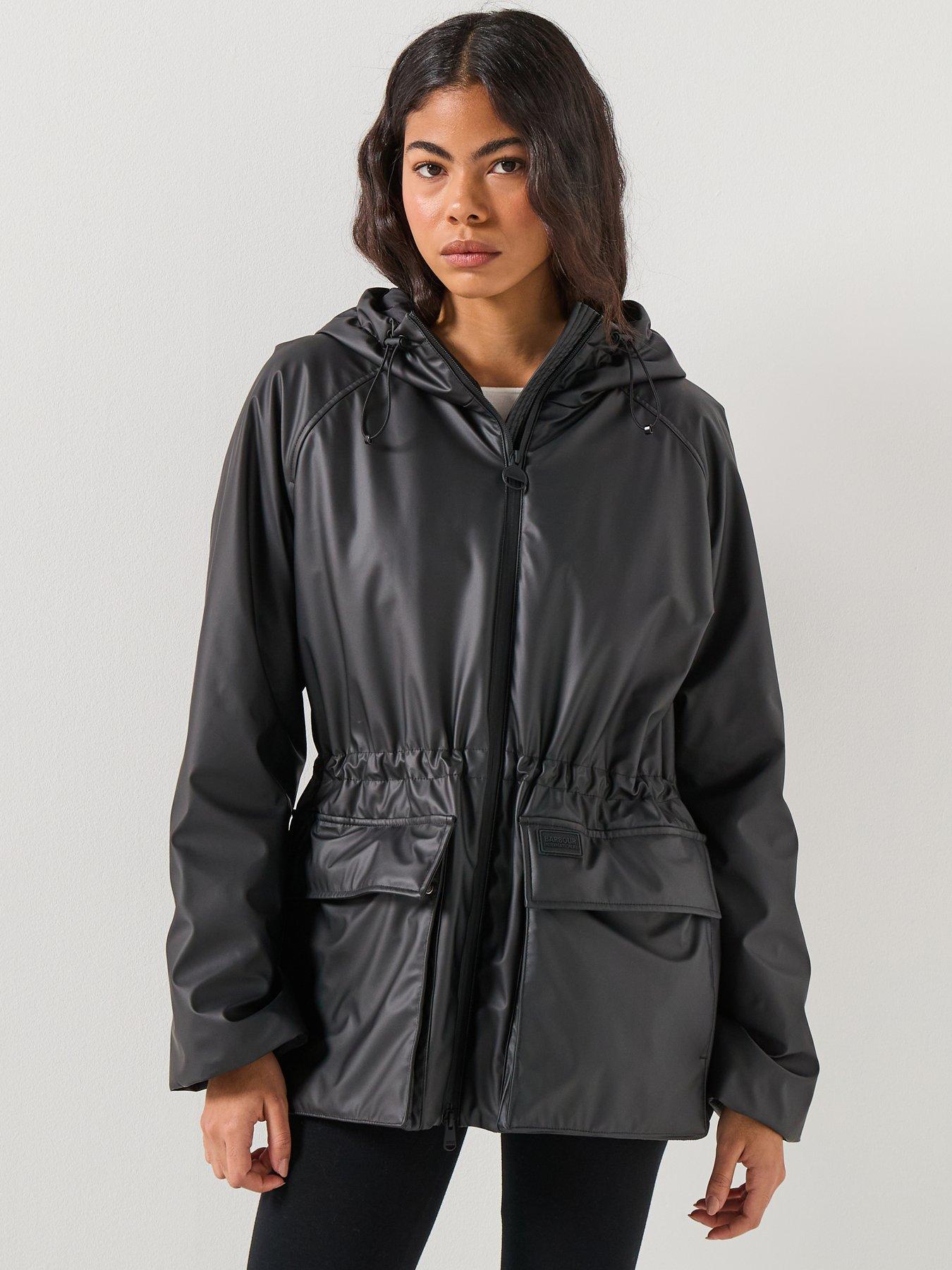 front image of barbour-international-jourdaine-showerproof-jacket--black