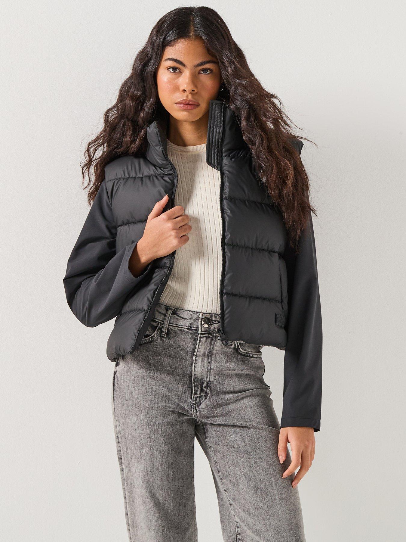 front image of barbour-international-phoenix-quilted-sweat--black