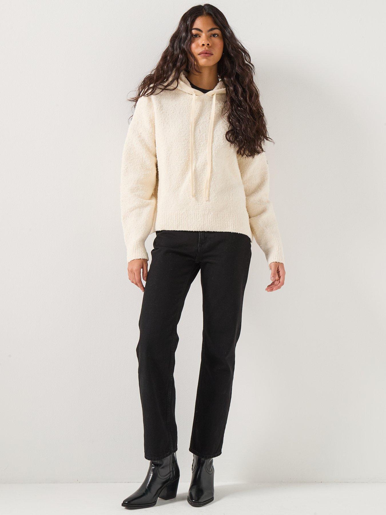  image of barbour-international-katya-knitted-hoodie--white