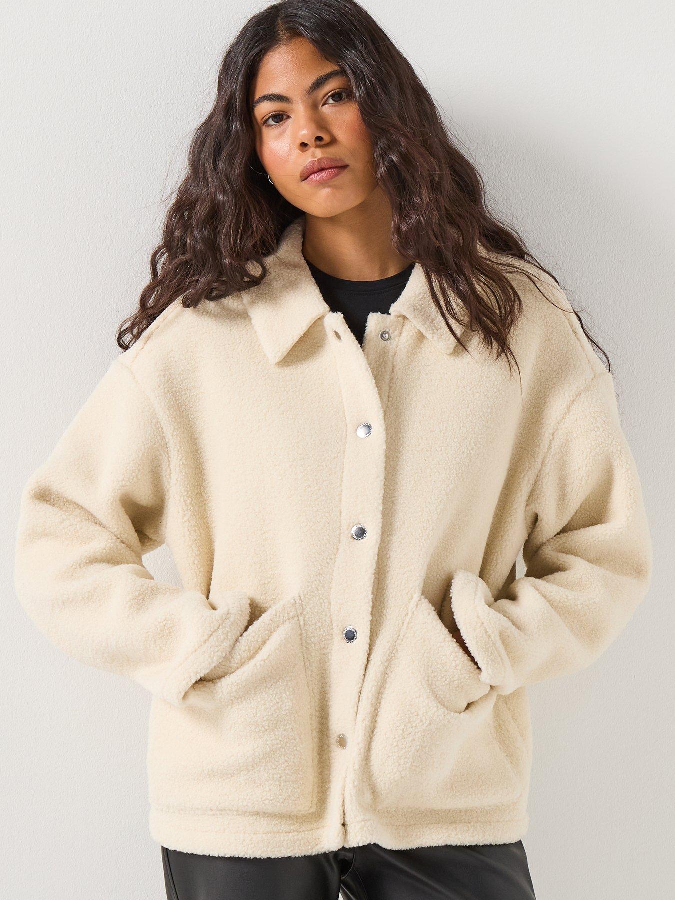 Barbour International Rae Fleece Overshirt - White