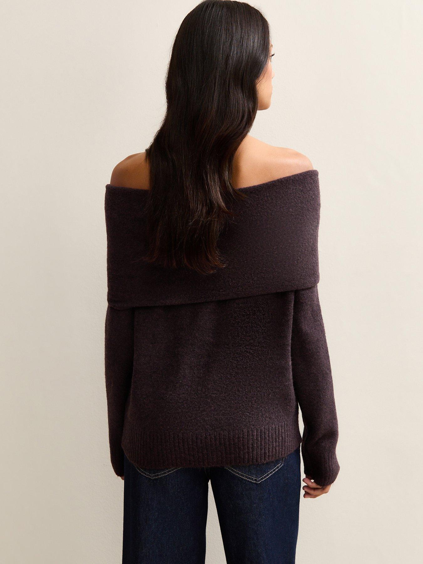 Image 2 of 5 of New Look Off The Shoulder Jumper - Light Purple