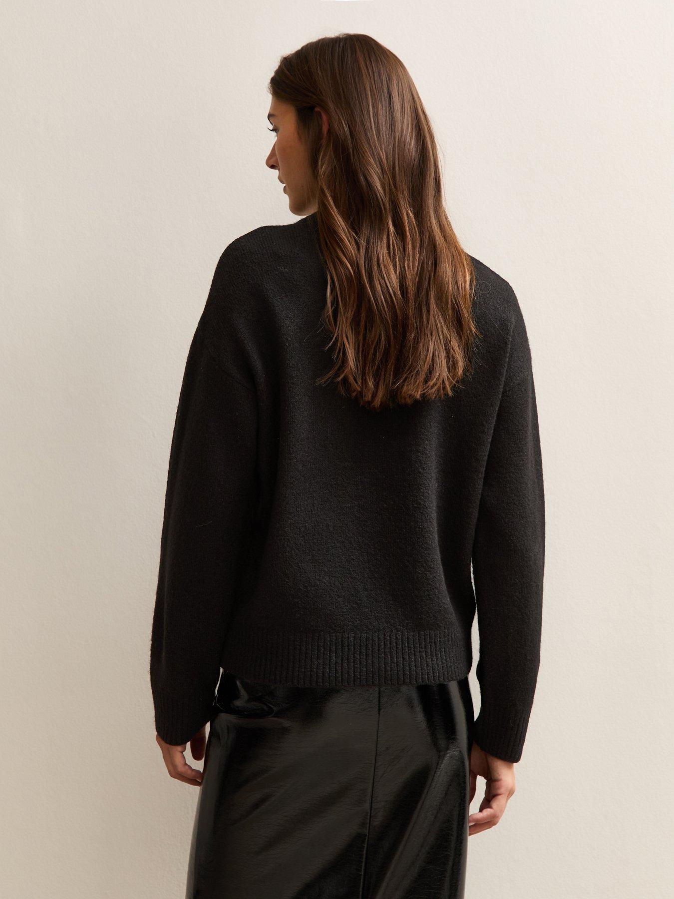 stillFront image of new-look-contrast-floral-embroidered-jumper-black