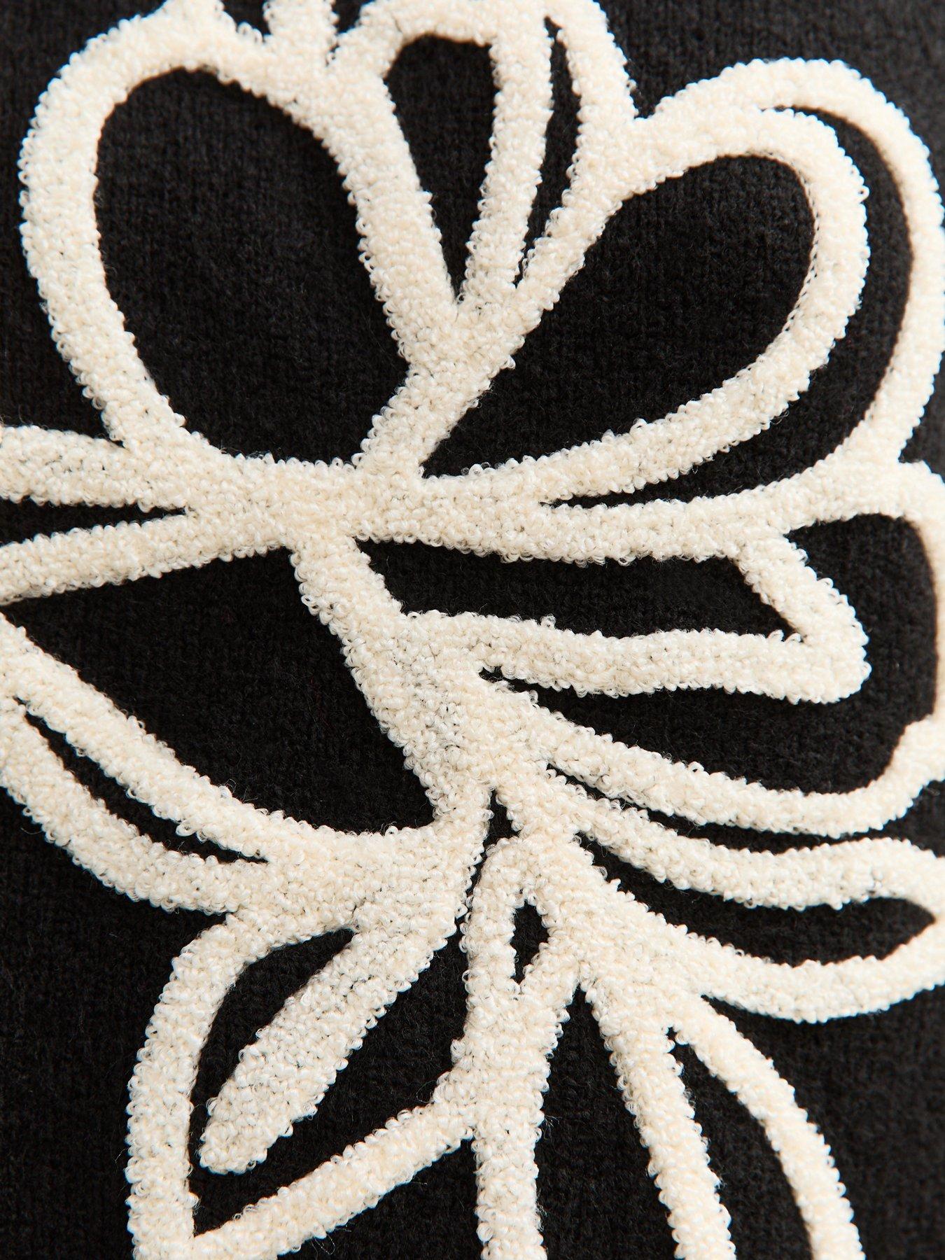  image of new-look-contrast-floral-embroidered-jumper-black