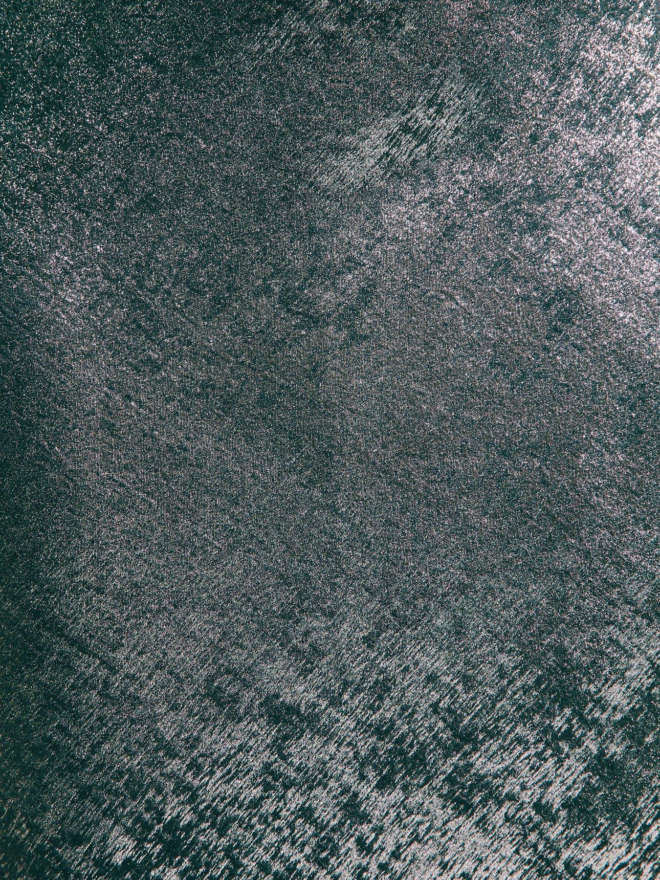 Image 5 of 5 of New Look Metallic Bias Cut Midi Skirt - Silver