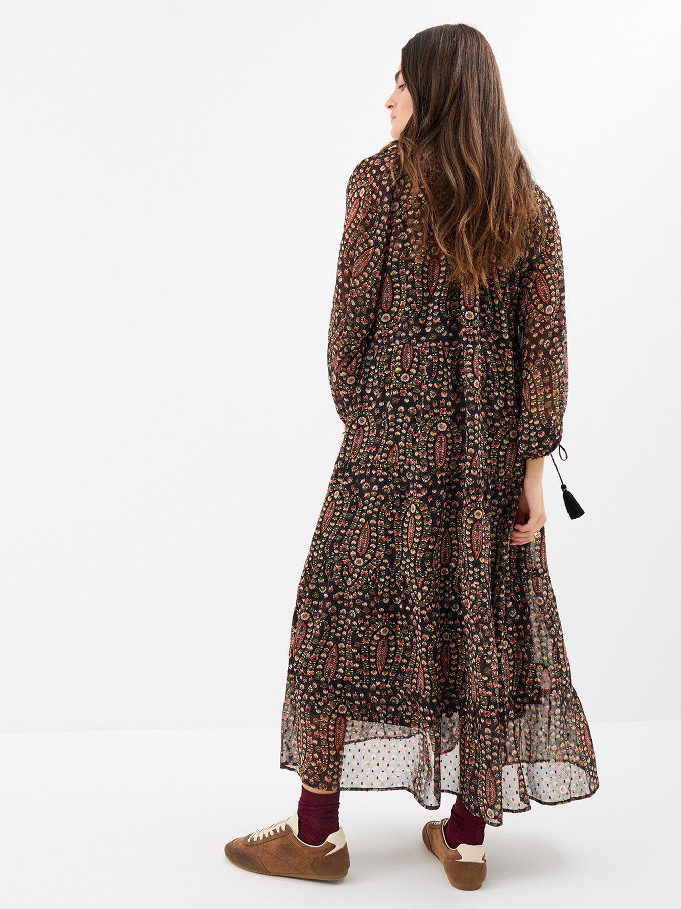 stillFront image of accessorize-ditsy-floral-maxi-dress-black