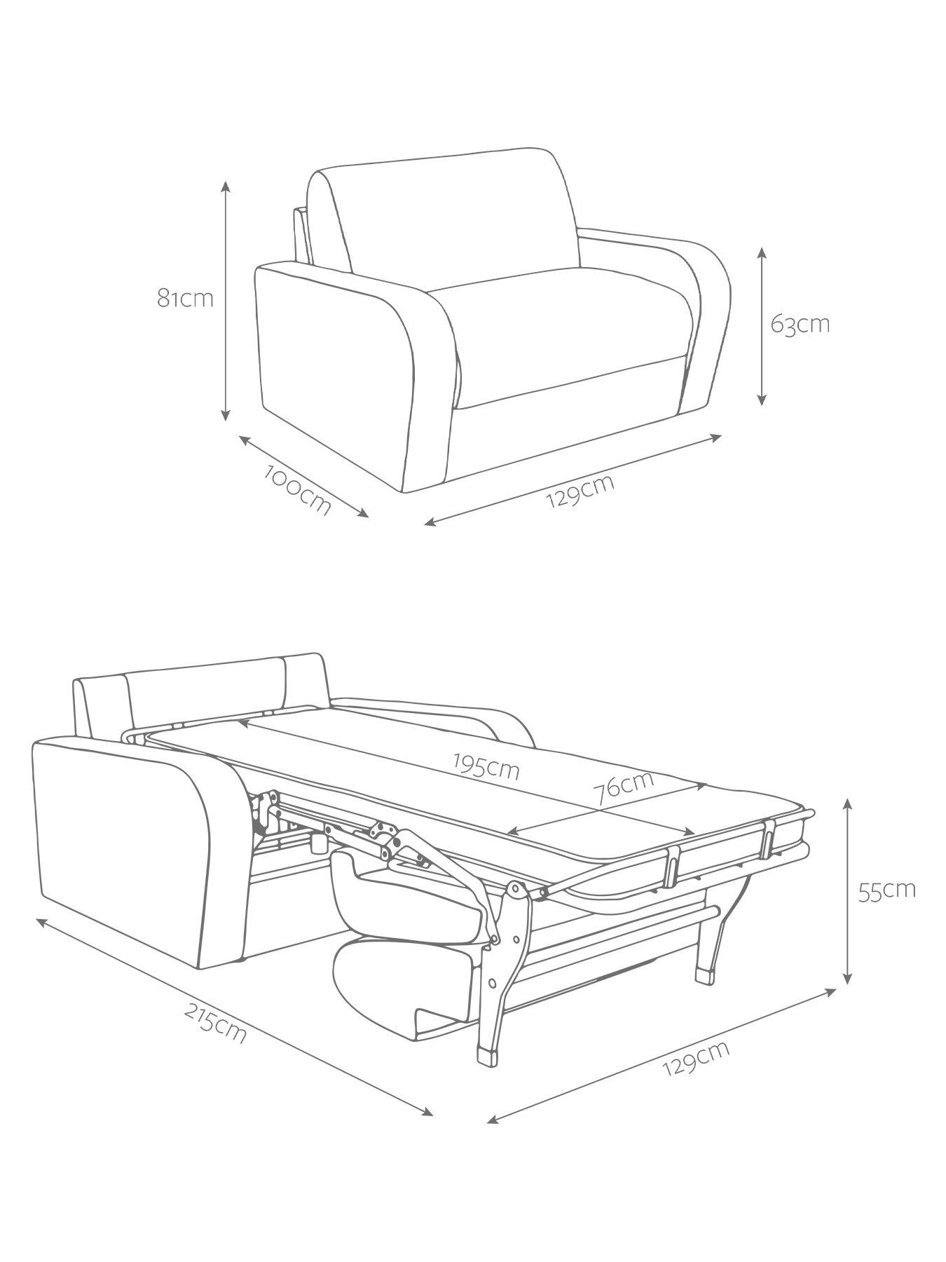Image 7 of 8 of Jaybe Deco Snuggler Sofa Bed With E-sprung Mattress