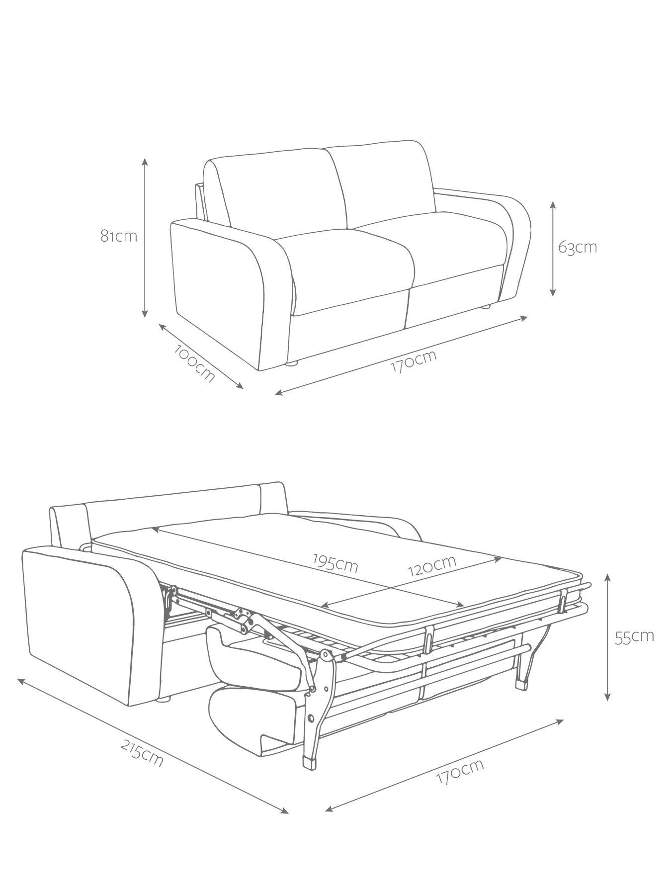 Image 7 of 8 of Jaybe Deco Two Seater Sofa Bed With E-sprung Mattress