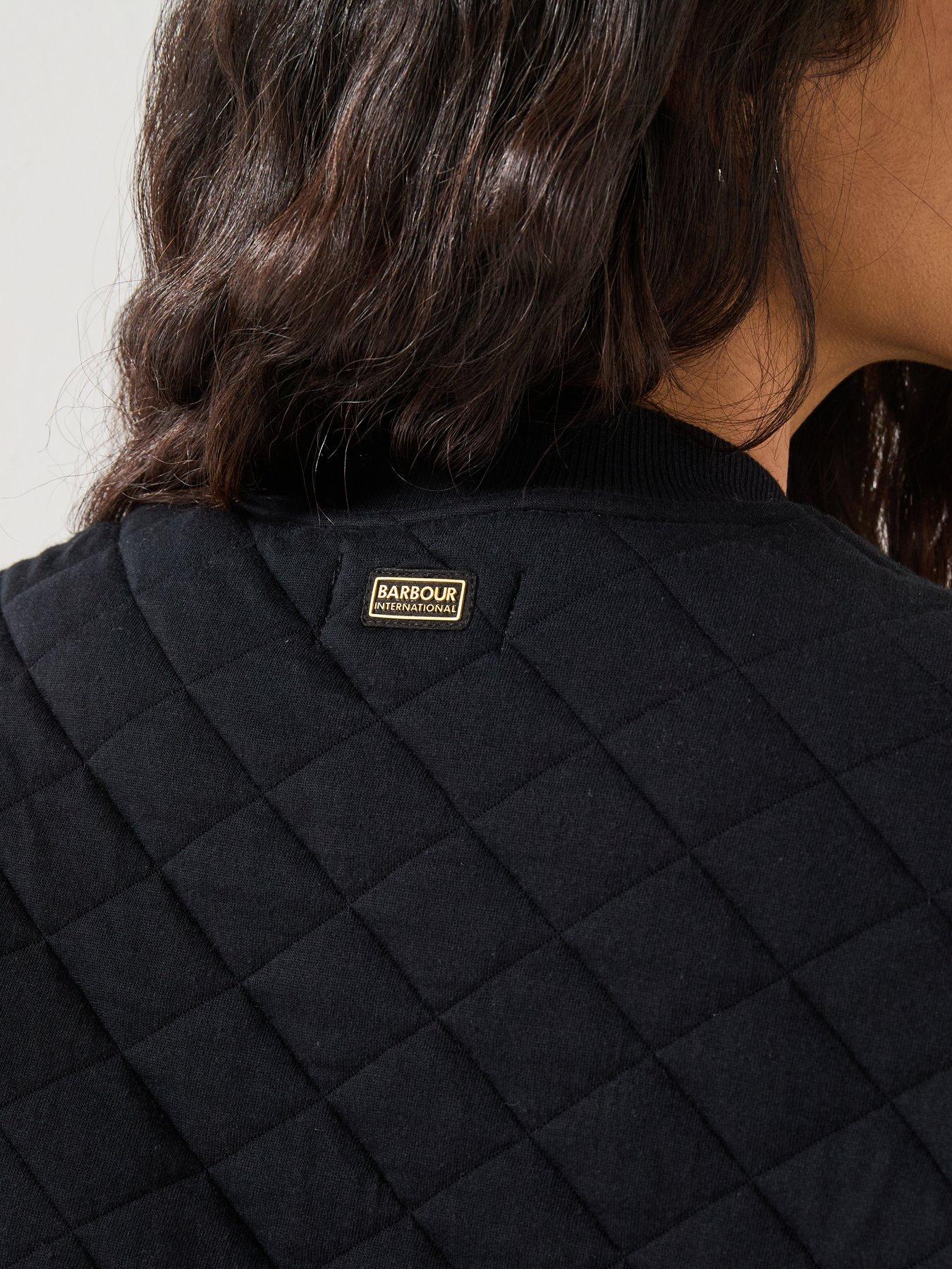 Image 4 of 6 of Barbour International Katya Sweat Bomber Jacket - Black