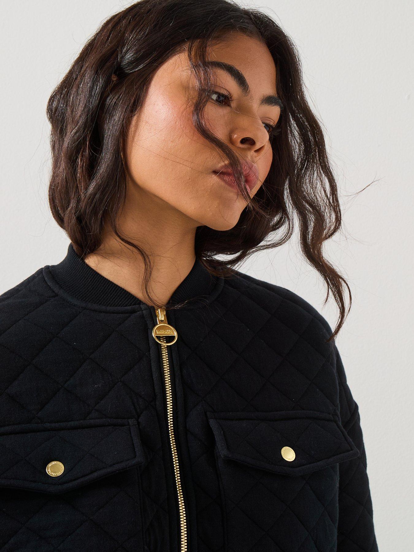 Image 6 of 6 of Barbour International Katya Sweat Bomber Jacket - Black