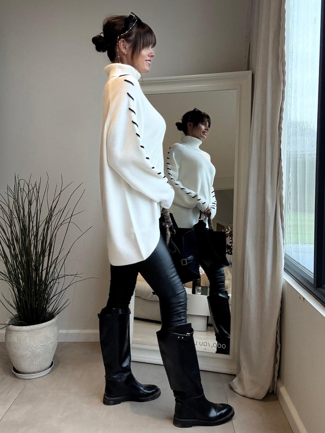 Image 2 of 4 of Style Cheat Saddle Stitch Hope Jumper - Cream