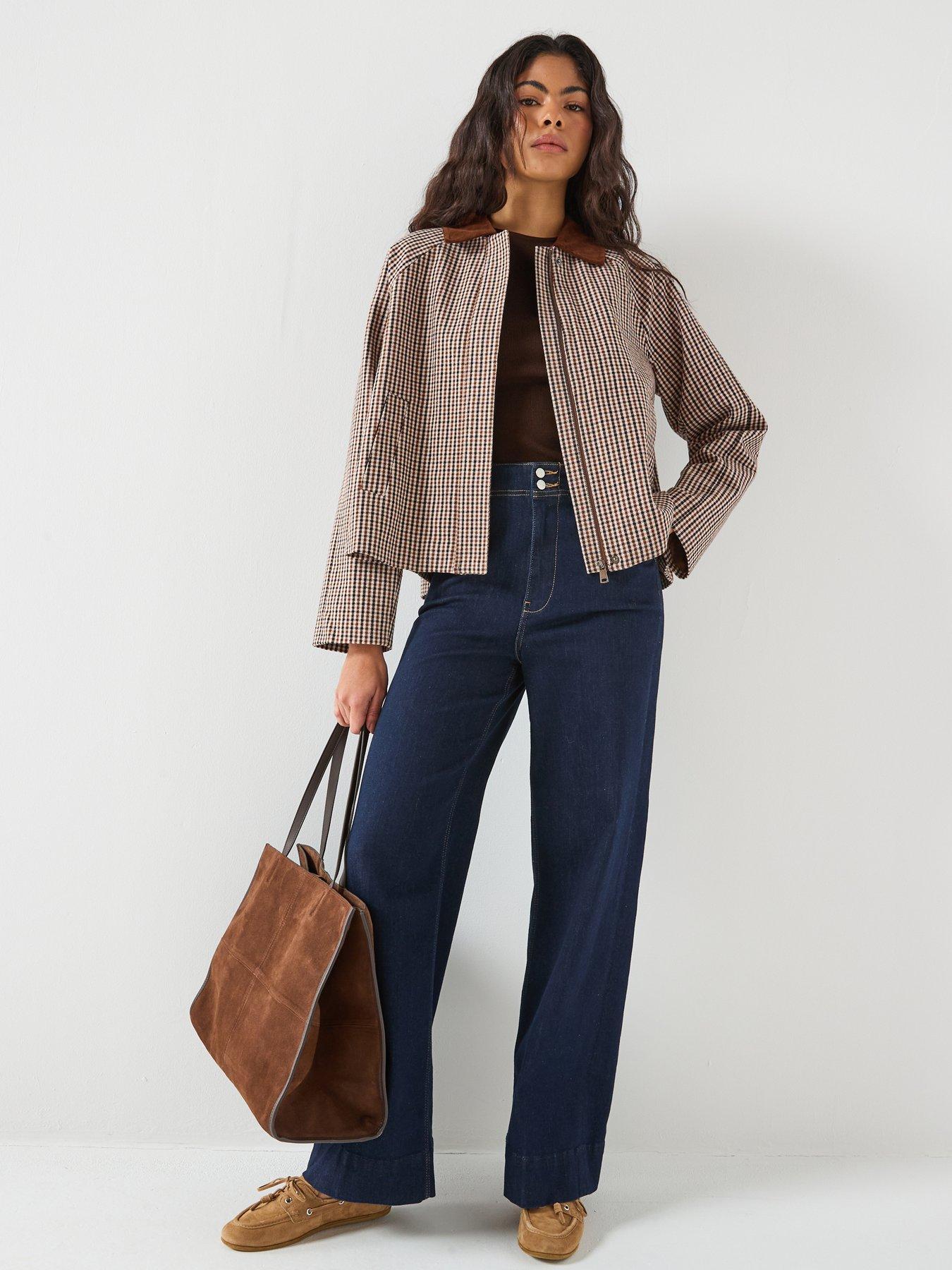  image of only-check-jacket-brown