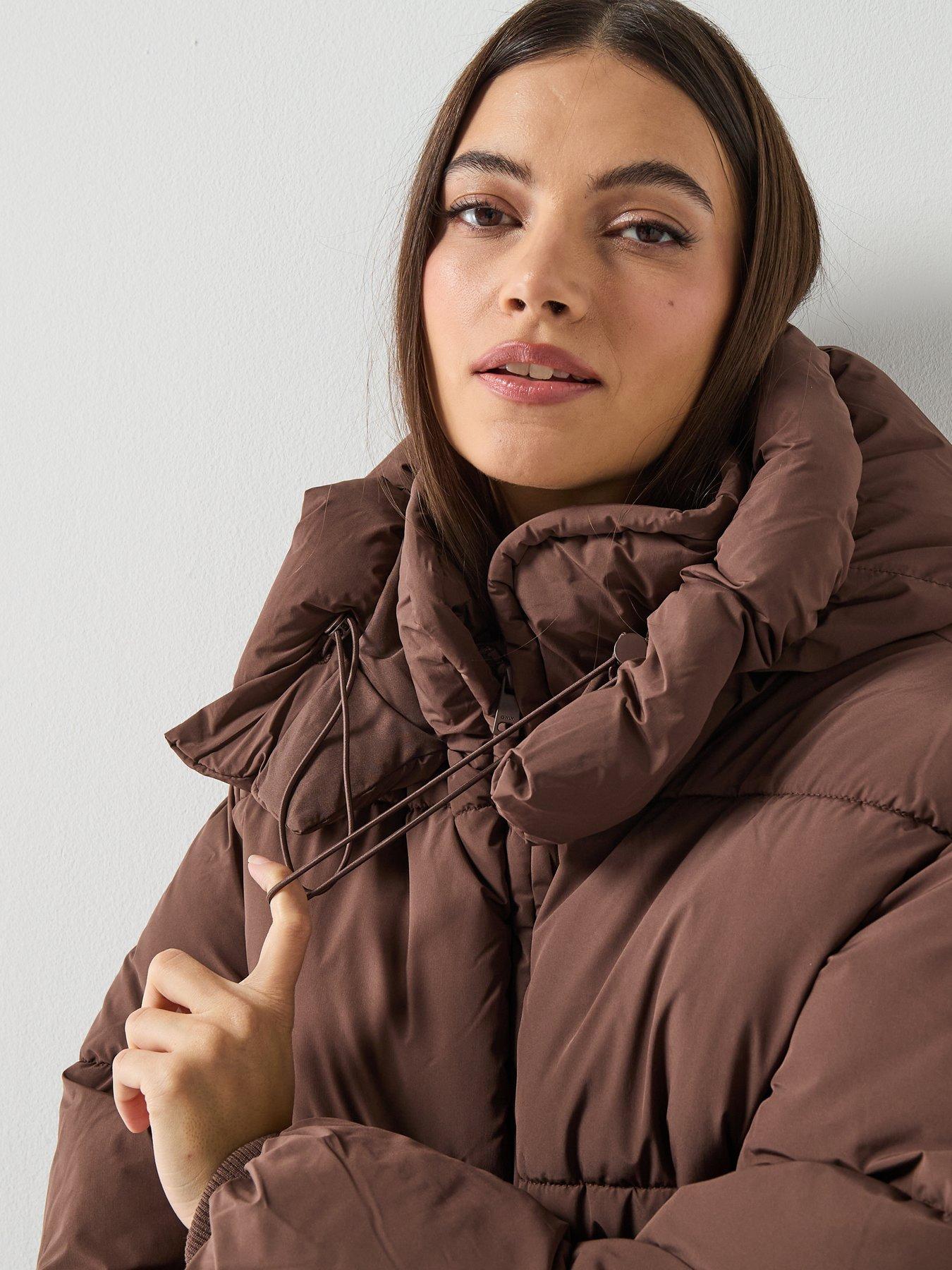 image of only-cornelia-padded-jacket-brown