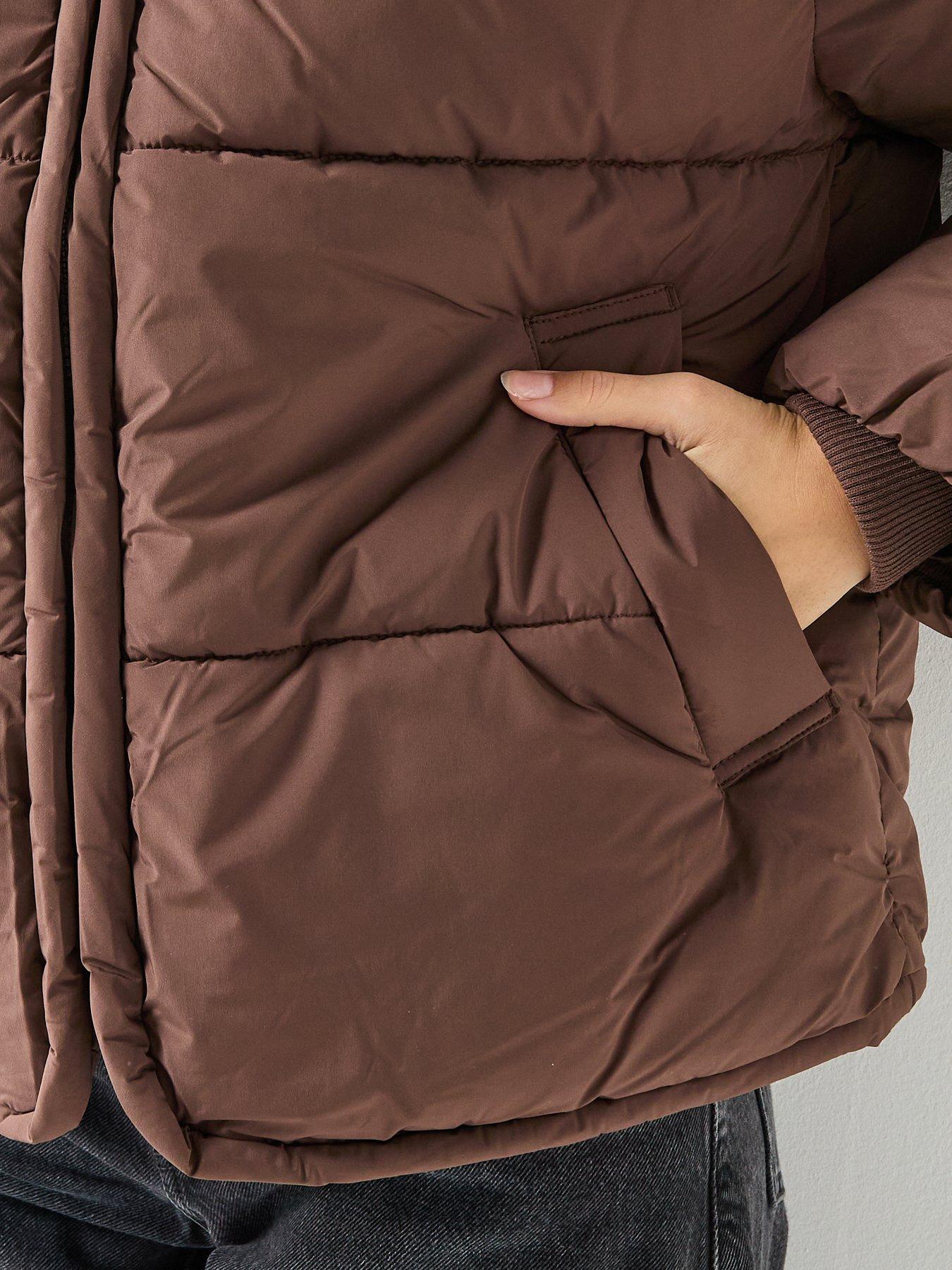  image of only-cornelia-padded-jacket-brown