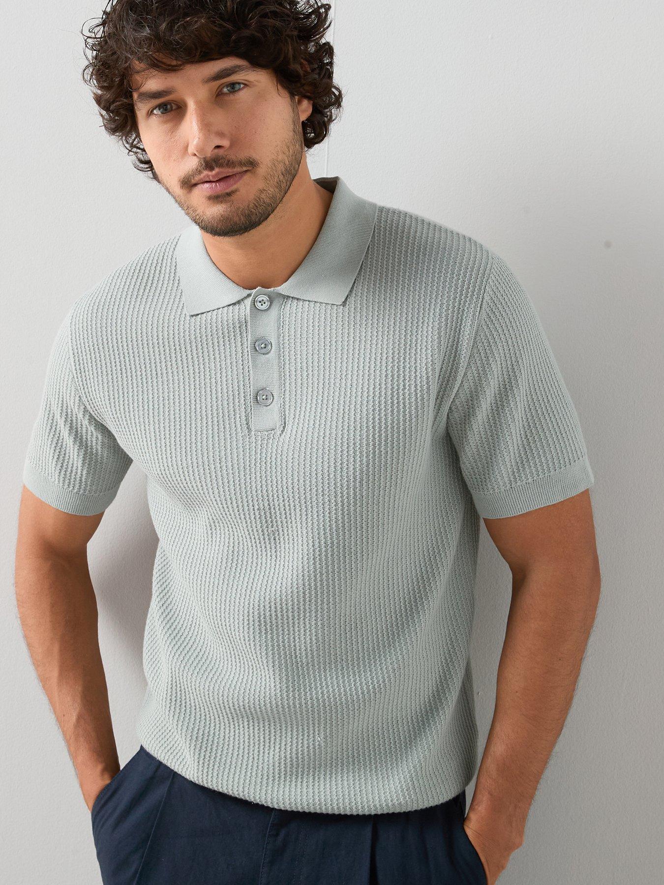the-very-collection-cotton-blend-knitted-textured-polo-sage-green
