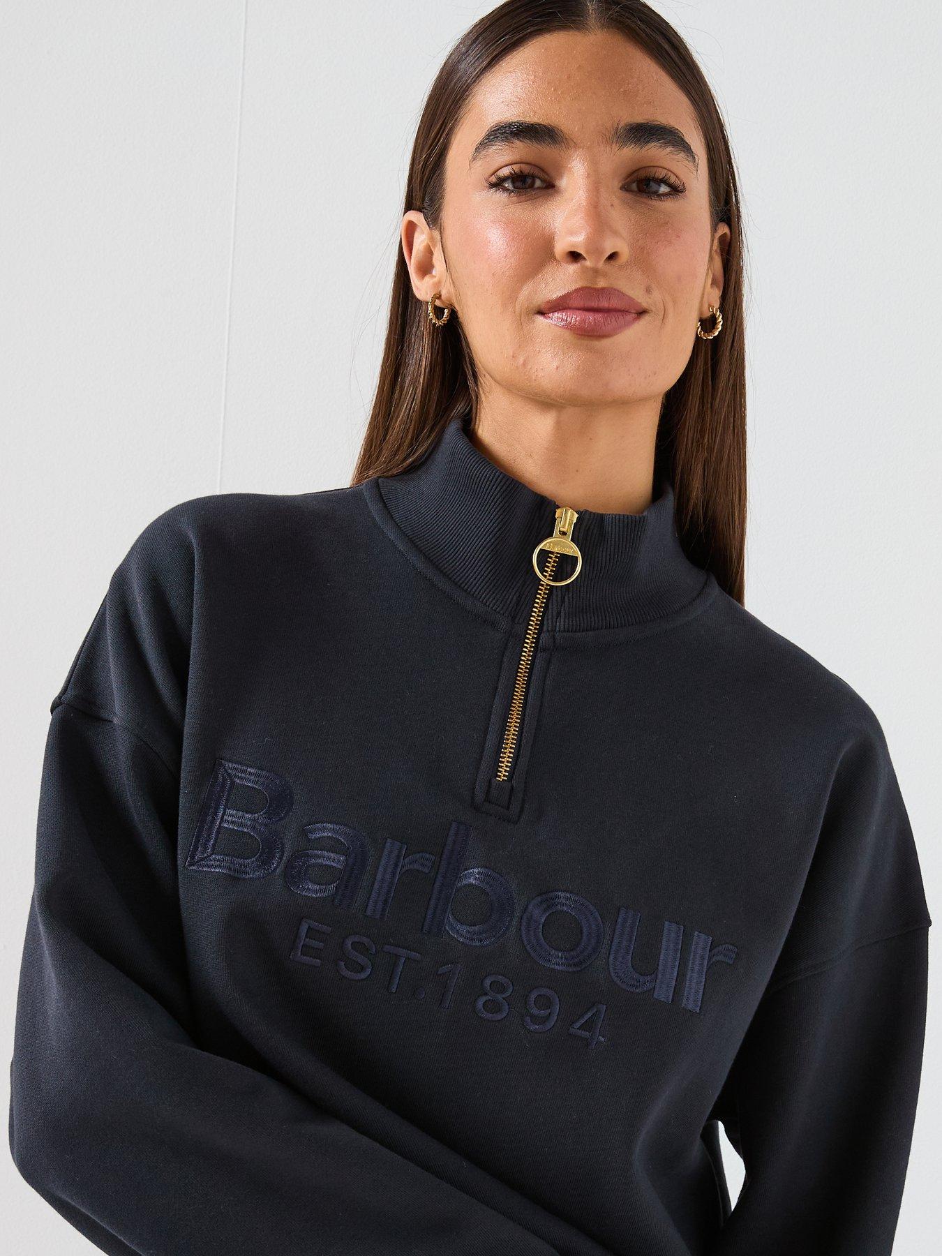  image of barbour-sara-half-zip-sweatshirt--navy
