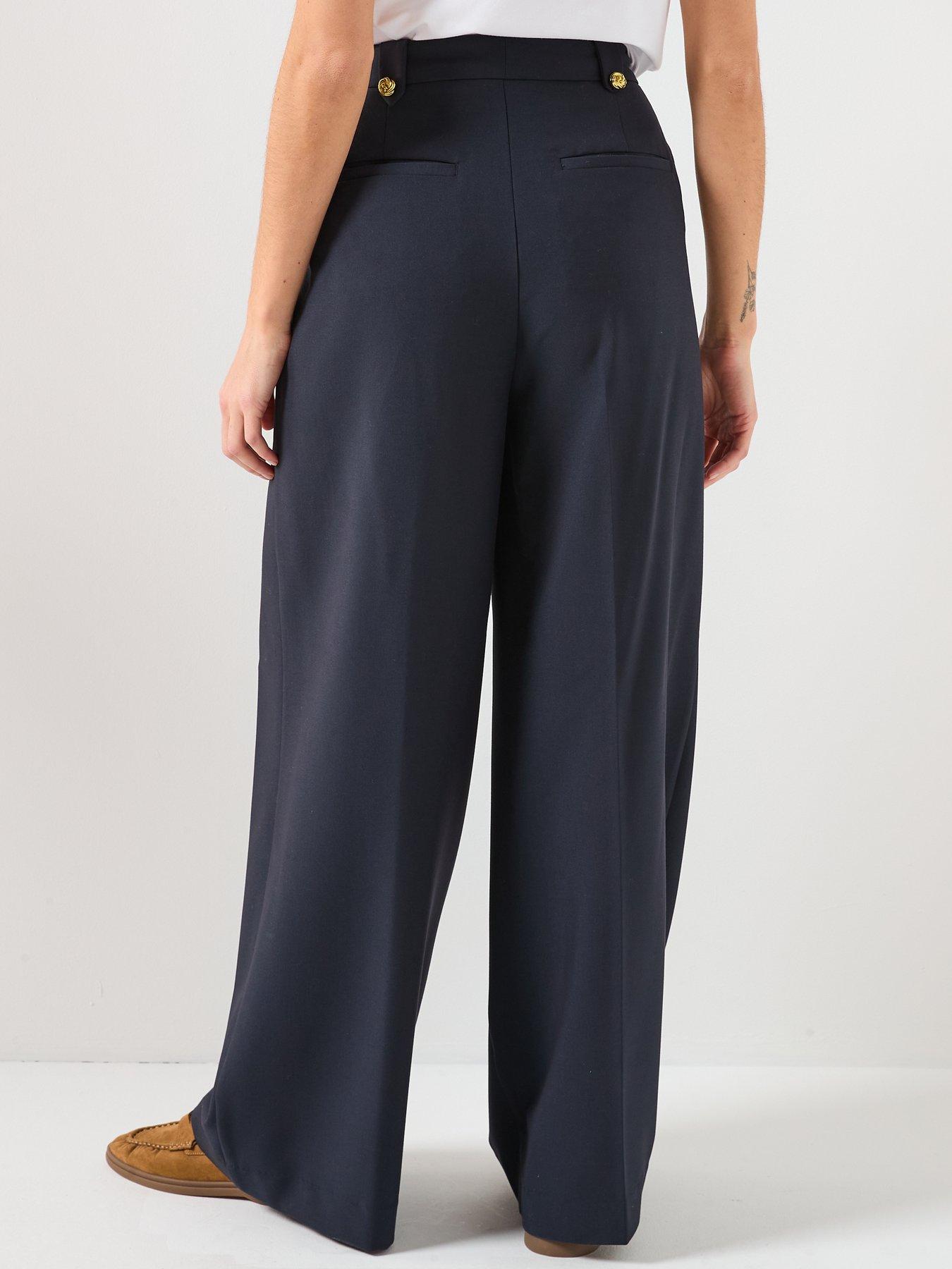  image of barbour-avery-wide-leg-trousers-navy