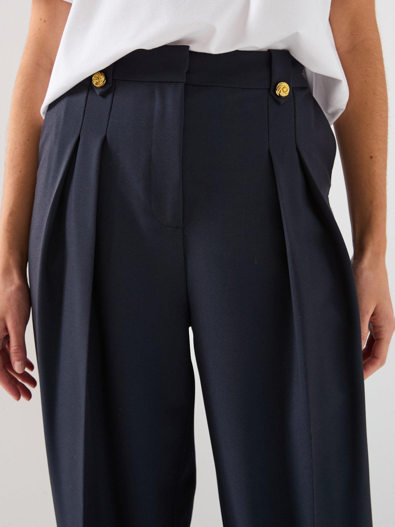  image of barbour-avery-wide-leg-trousers-navy