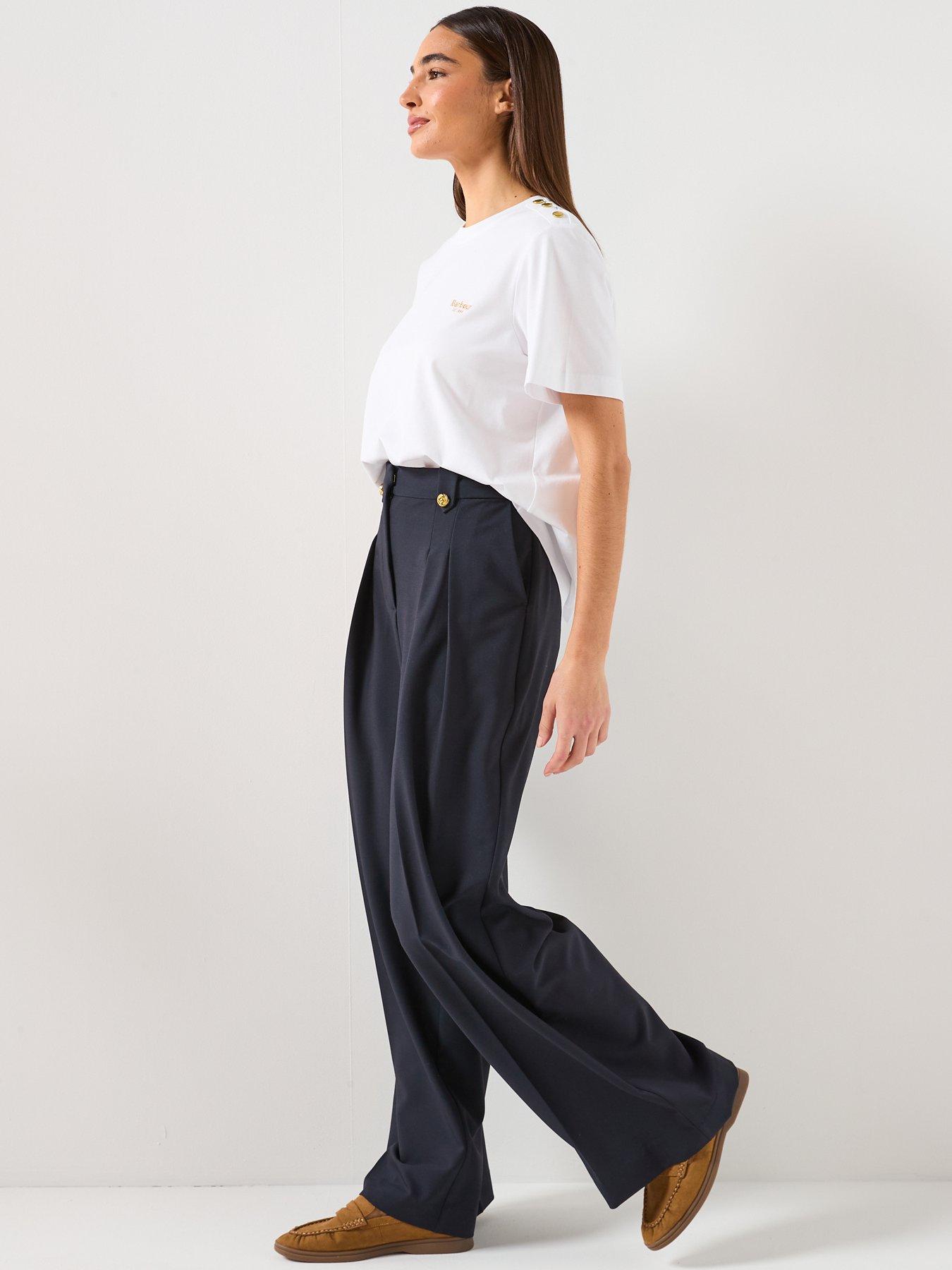  image of barbour-avery-wide-leg-trousers-navy
