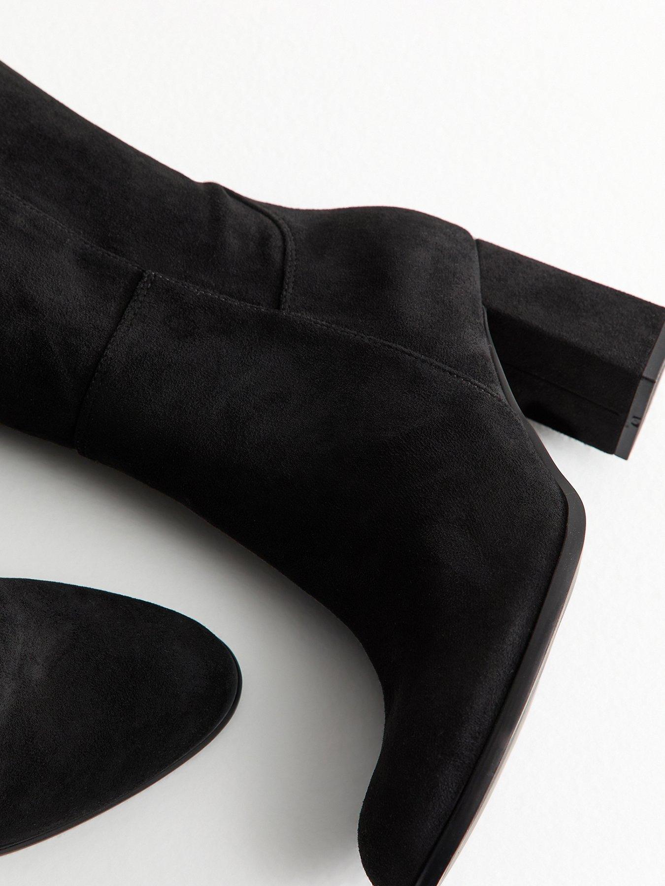  image of new-look-wide-fitnbspfaux-suede-knee-high-boots-black