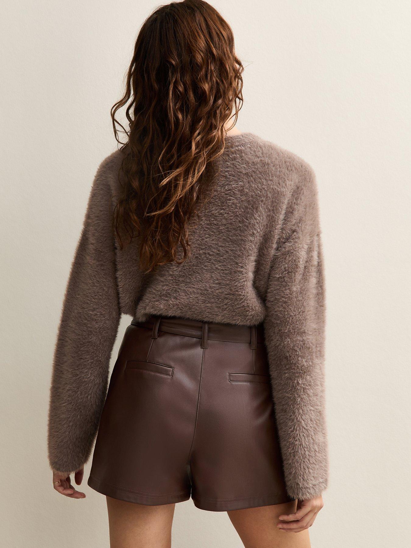  image of new-look-becky-belt-pu-short-brown