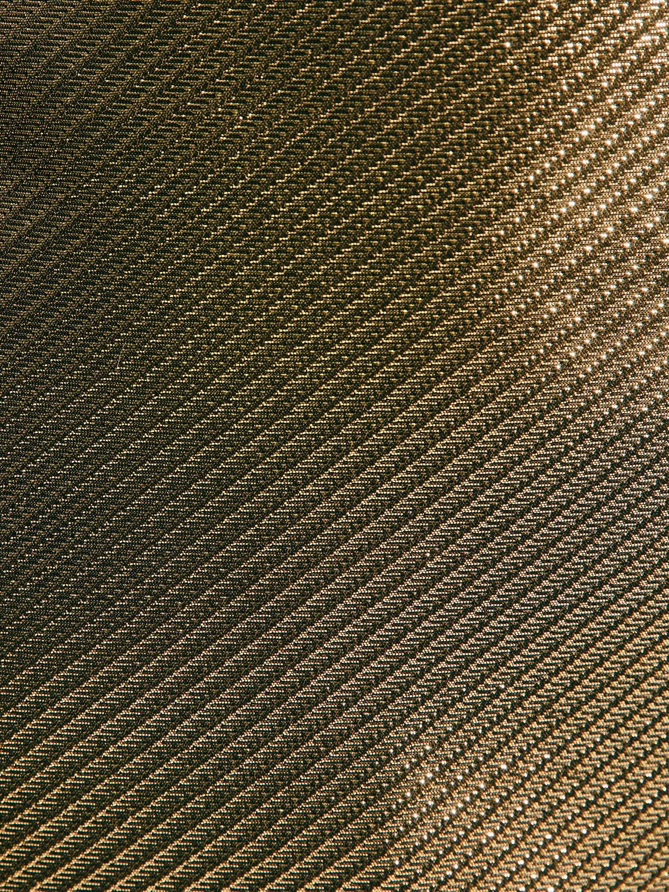 Image 6 of 6 of New Look Metallic Twill A-Line Mini Skirt - Gold