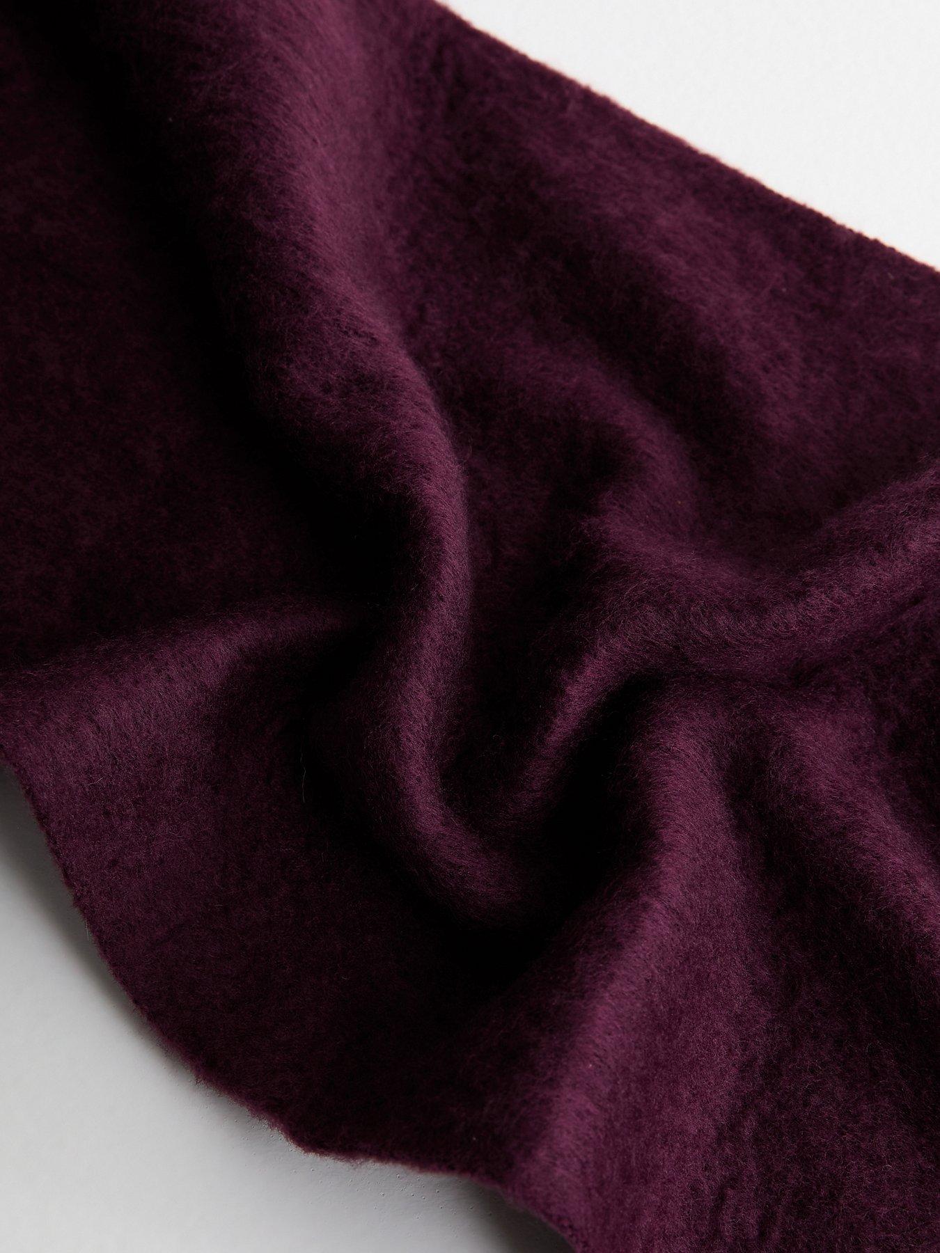  image of new-look-heavyweight-plain-scarf-dark-red
