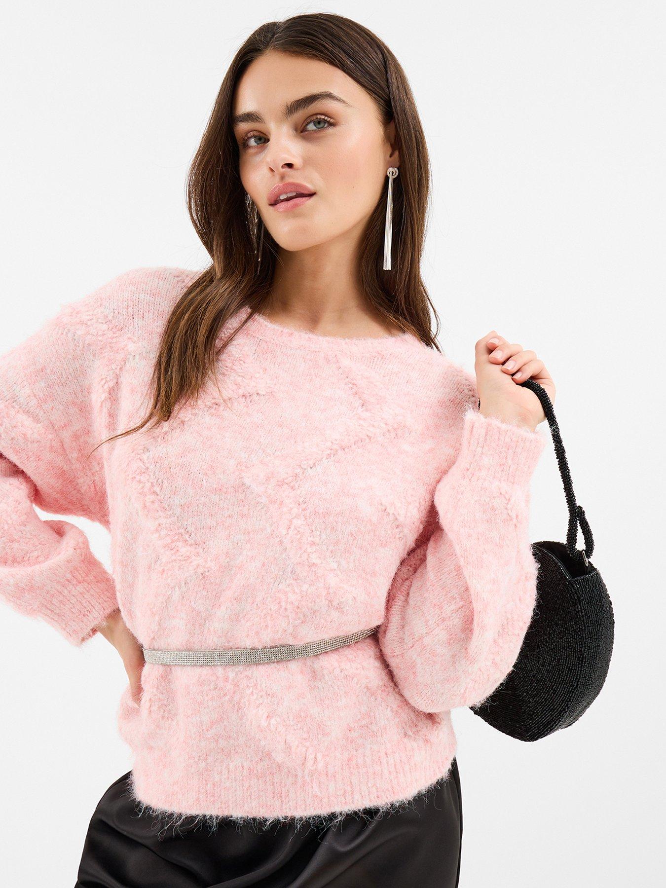 Accessorize Texture Jumper - Pink