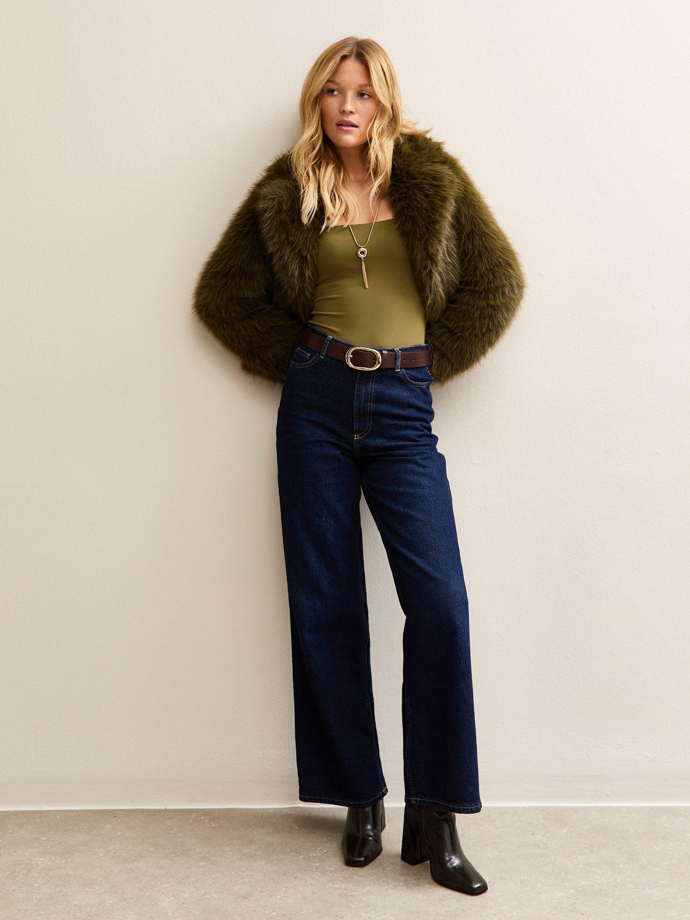  image of new-look-slinky-jersey-square-neck-long-sleeve-bodysuit-green