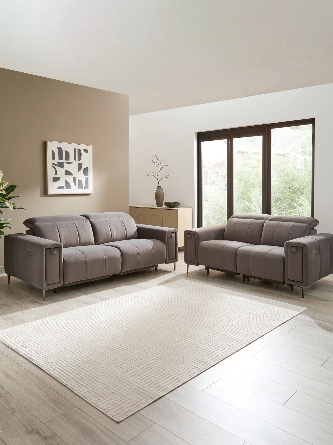 The Very Collection Grove 3 Seater + 2 Seater Power Fabric Recliner Set (Buy  &  SAVE!) - FSC® Certified