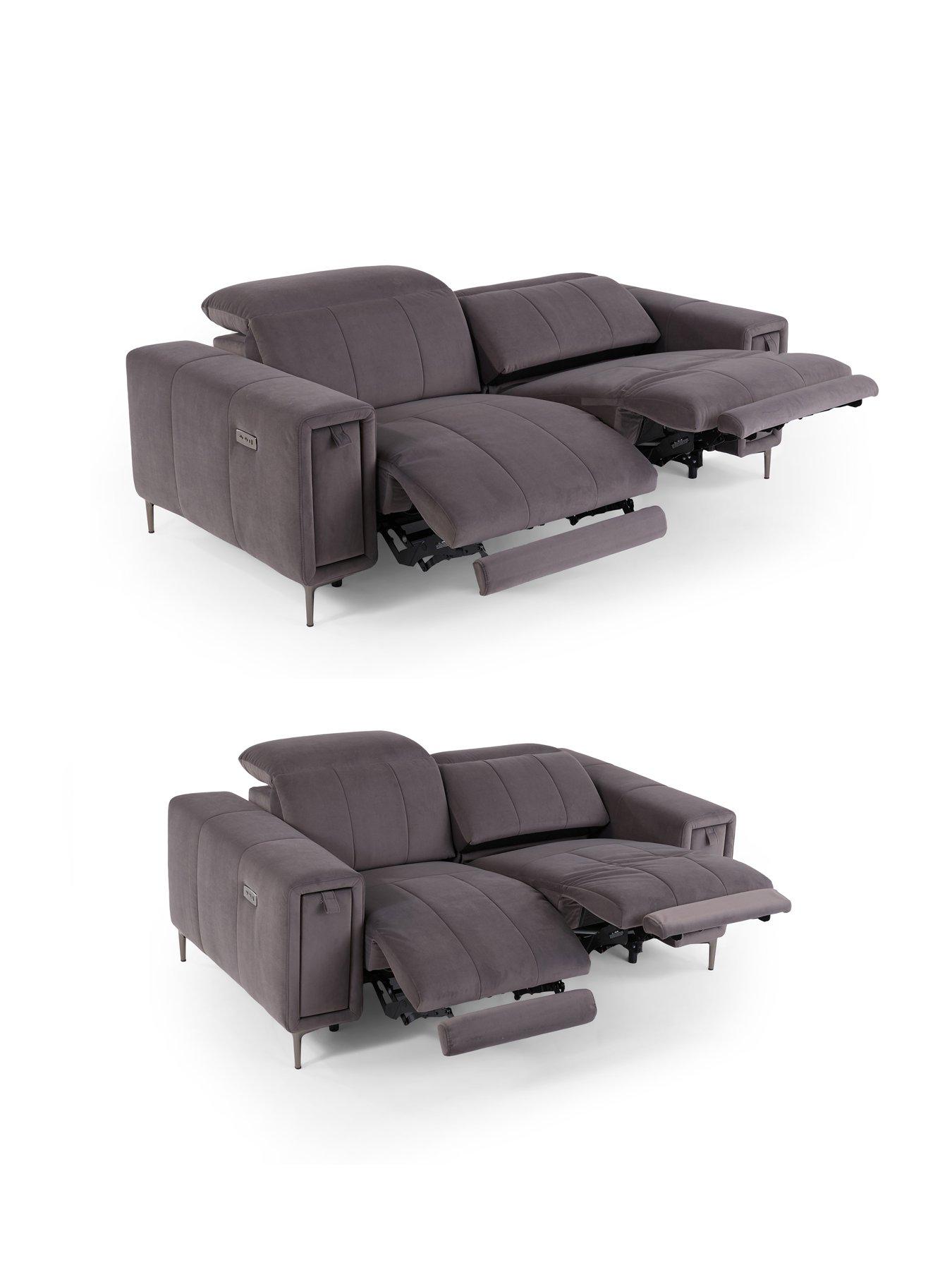 Image 3 of 5 of The Very Collection Grove 3 Seater + 2 Seater&nbsp;Power Fabric Recliner Set (Buy &amp; SAVE!)