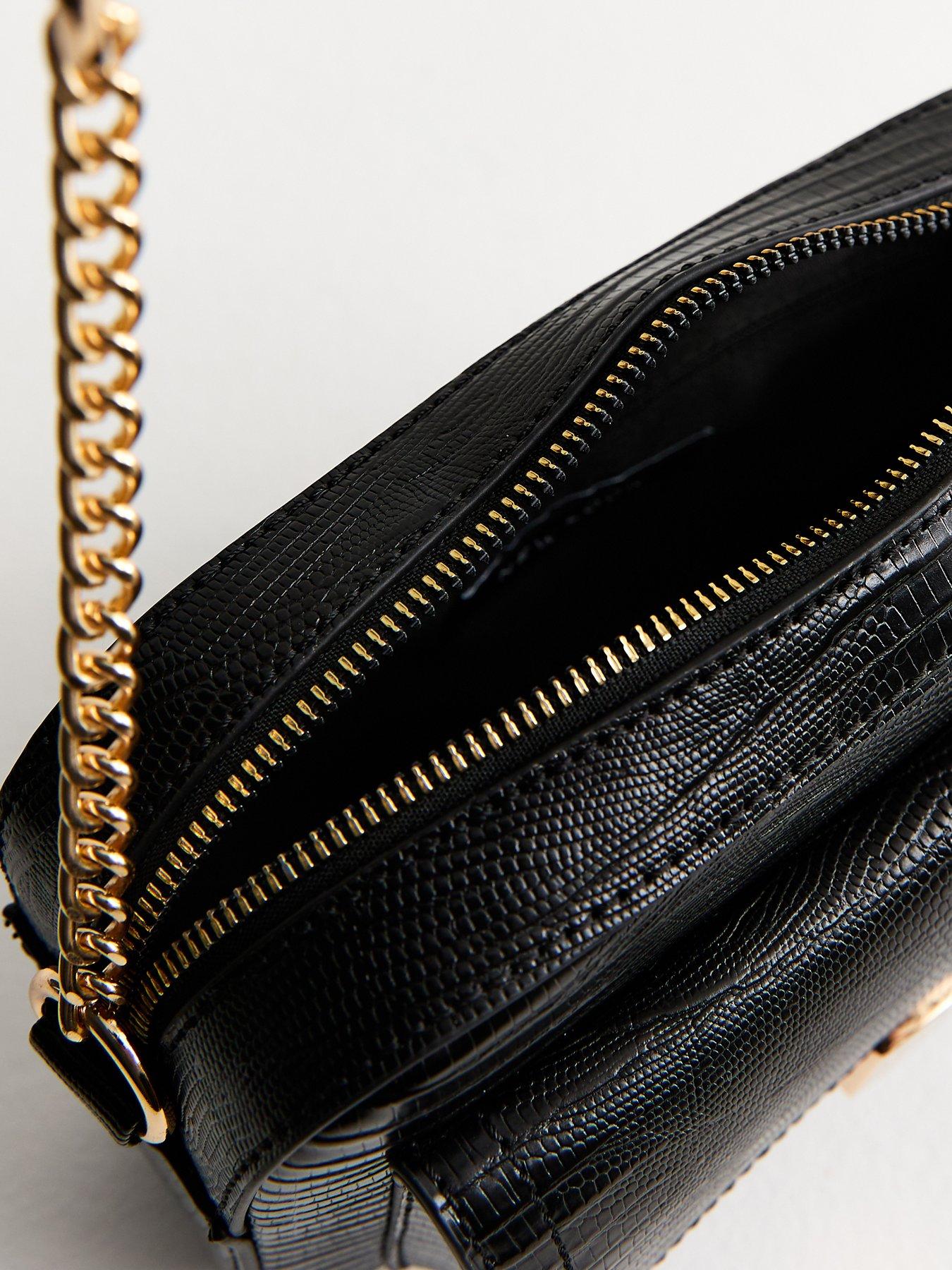  image of new-look-faux-leather-textured-cross-body-bag-black