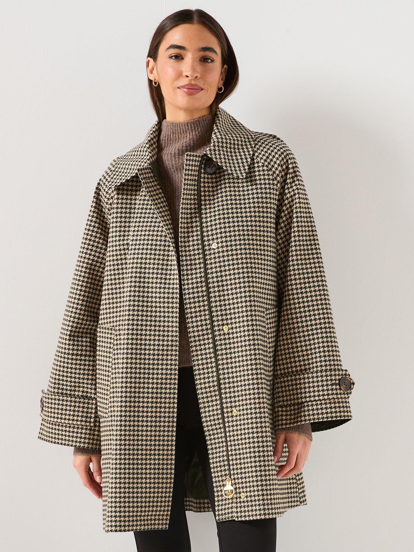  image of barbour-kennedy-check-showerproof-jacket-beige