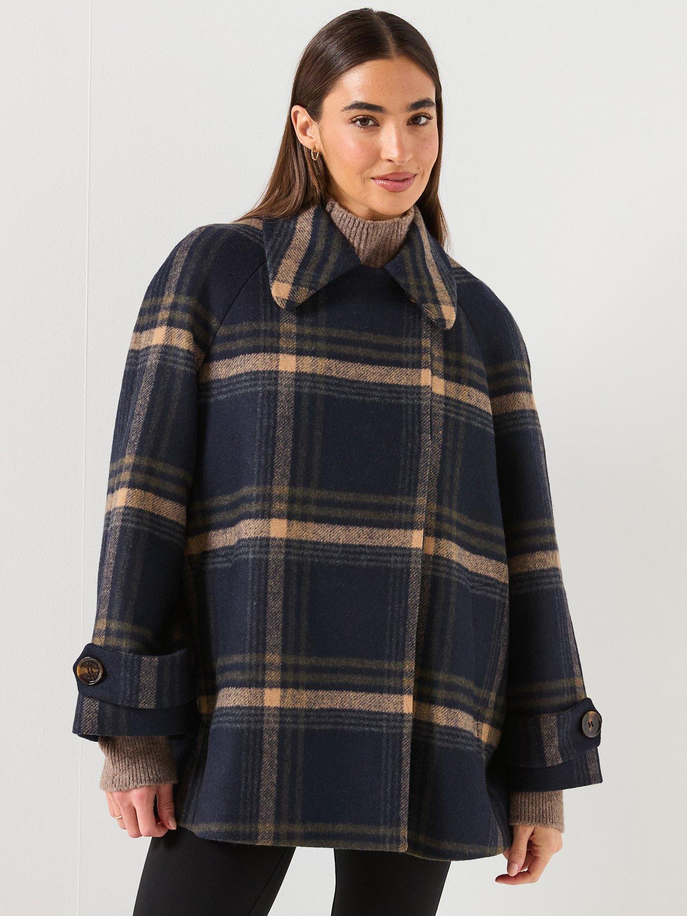 Barbour Barbour Tara Wool Coat- Navy