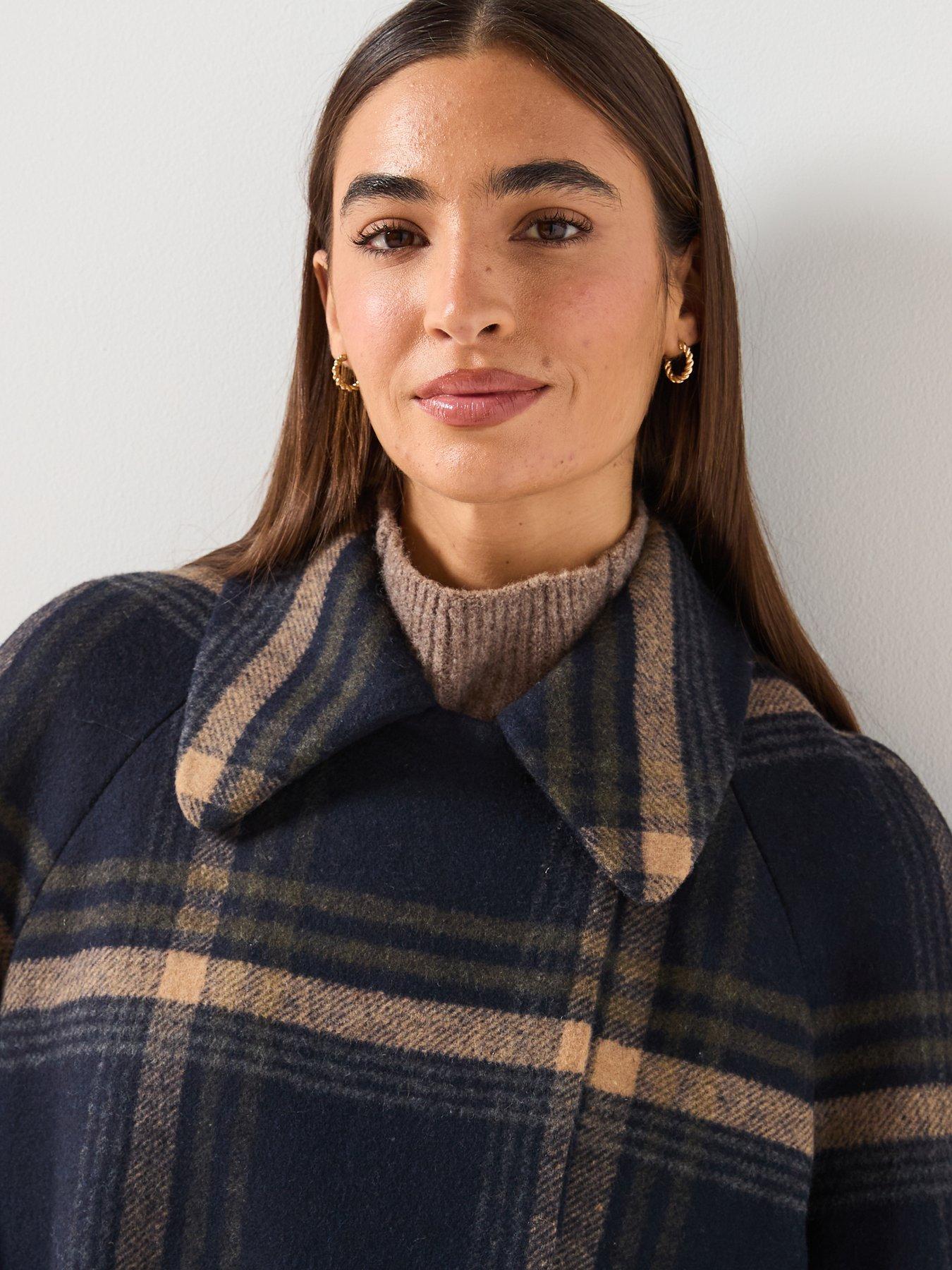 Image 4 of 6 of Barbour Tara Wool Coat- Navy