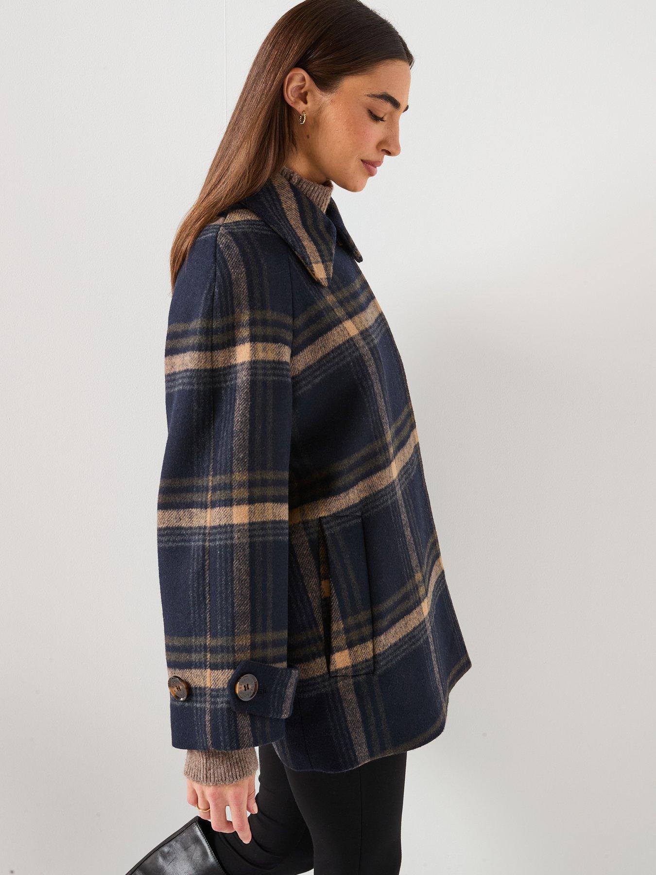 Image 5 of 6 of Barbour Tara Wool Coat- Navy