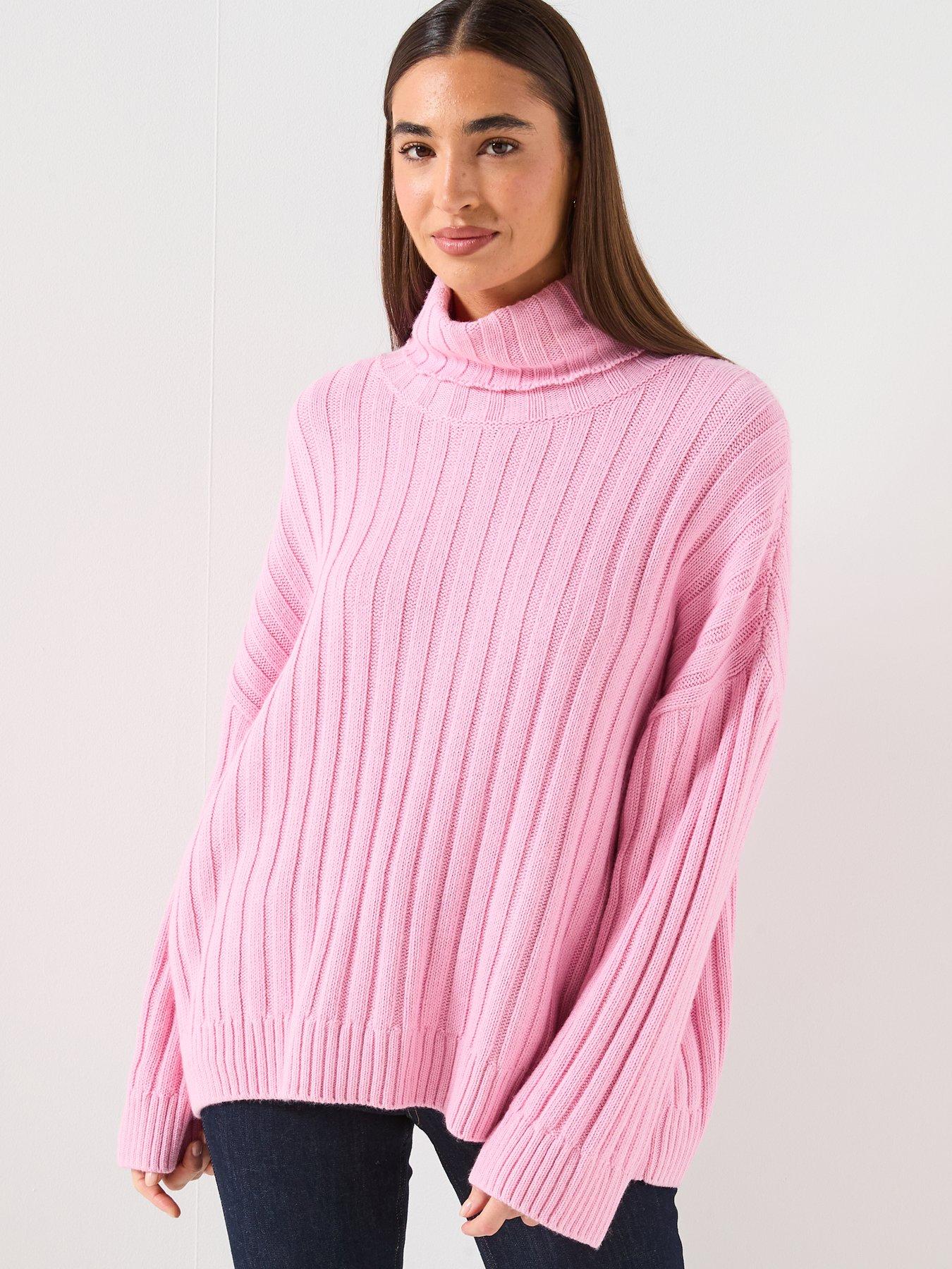 front image of barbour-maeve-knitted-jumper--pink