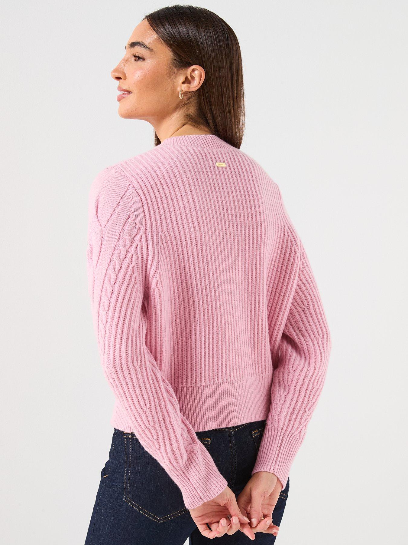  image of barbour-elina-knitted-cardigan-pink