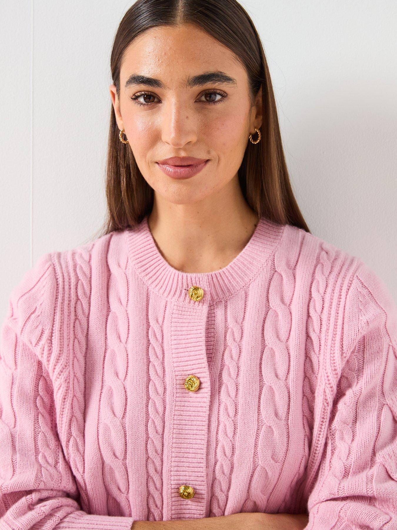 image of barbour-elina-knitted-cardigan-pink