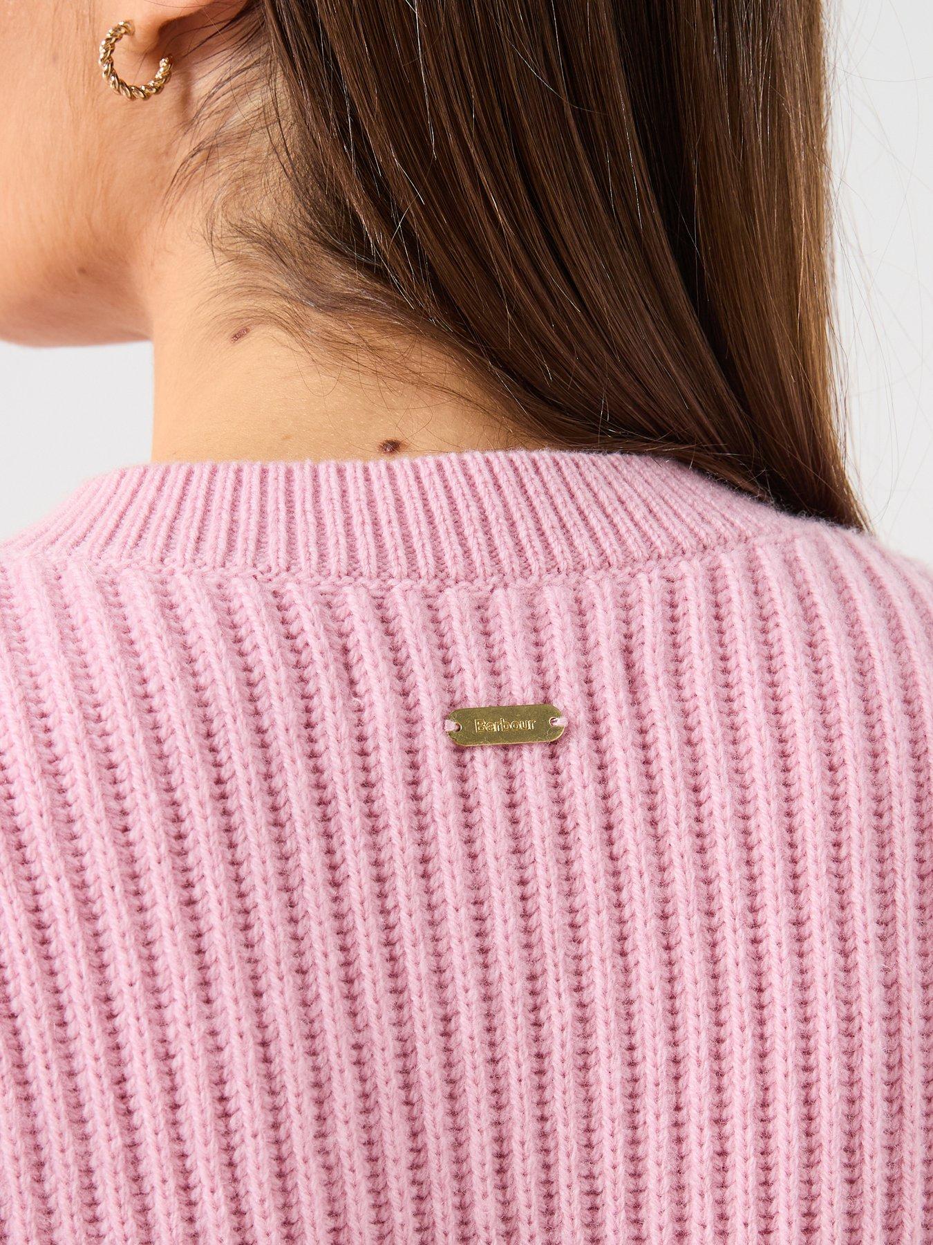  image of barbour-elina-knitted-cardigan-pink