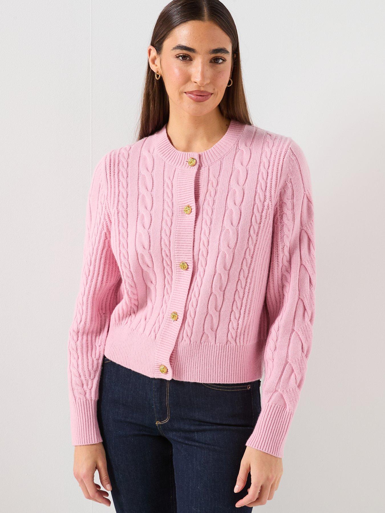  image of barbour-elina-knitted-cardigan-pink