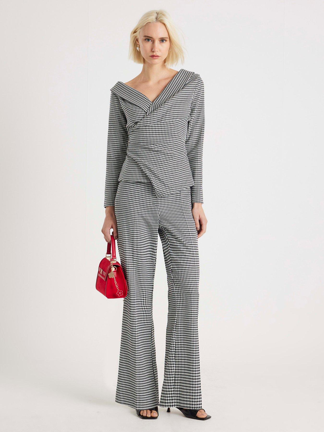  image of river-island-wrap-asymmetric-top-print