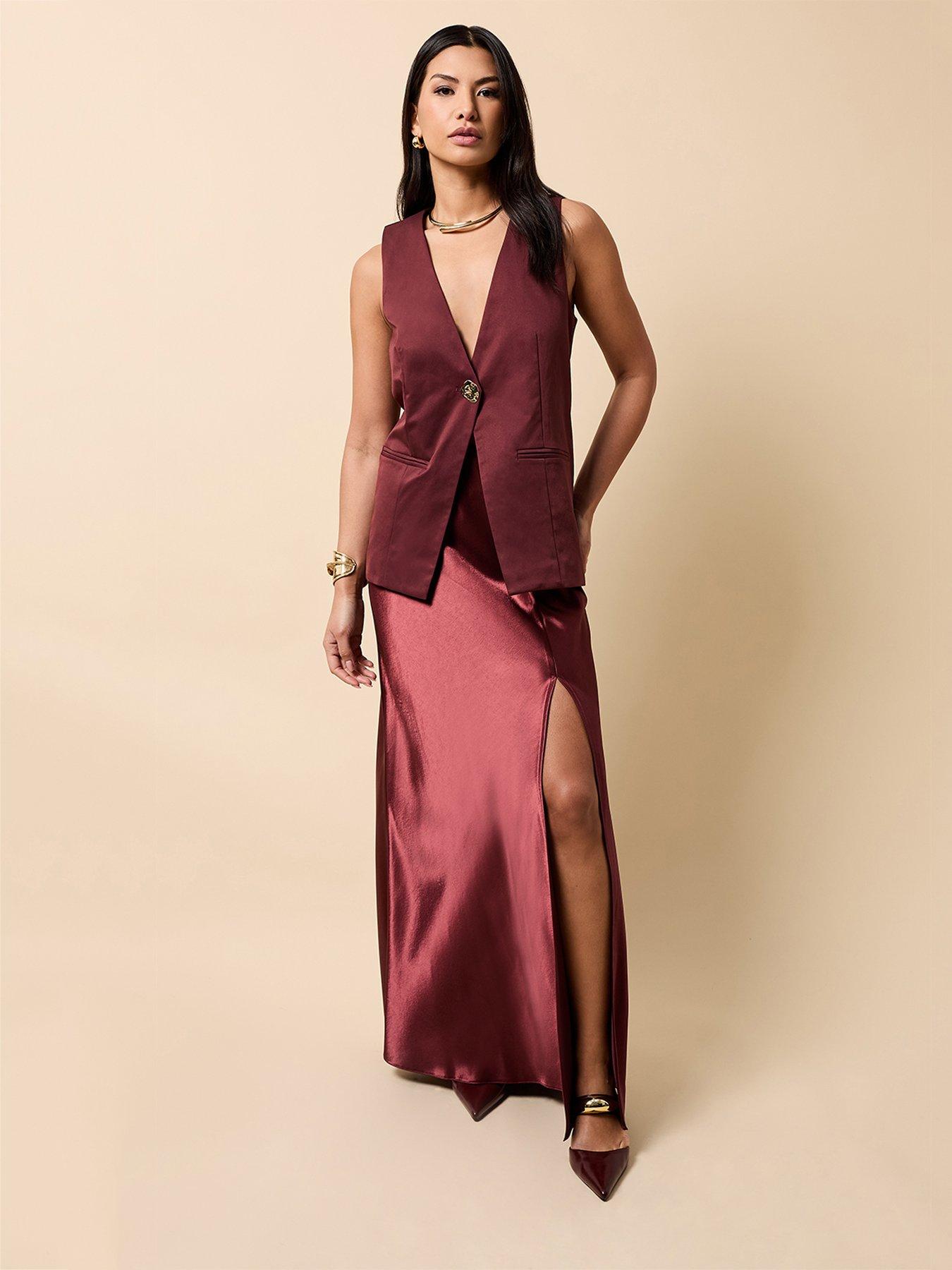 Little Mistress Cherry Accent Button Waistcoat - Red