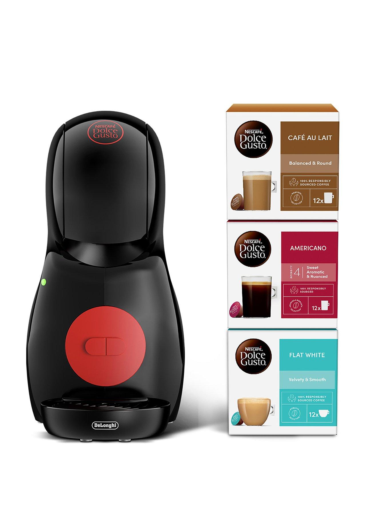 Nescafe Dolce Gusto Piccolo XS Manual Coffee Machine Black by DeLonghi - Value Bundle
