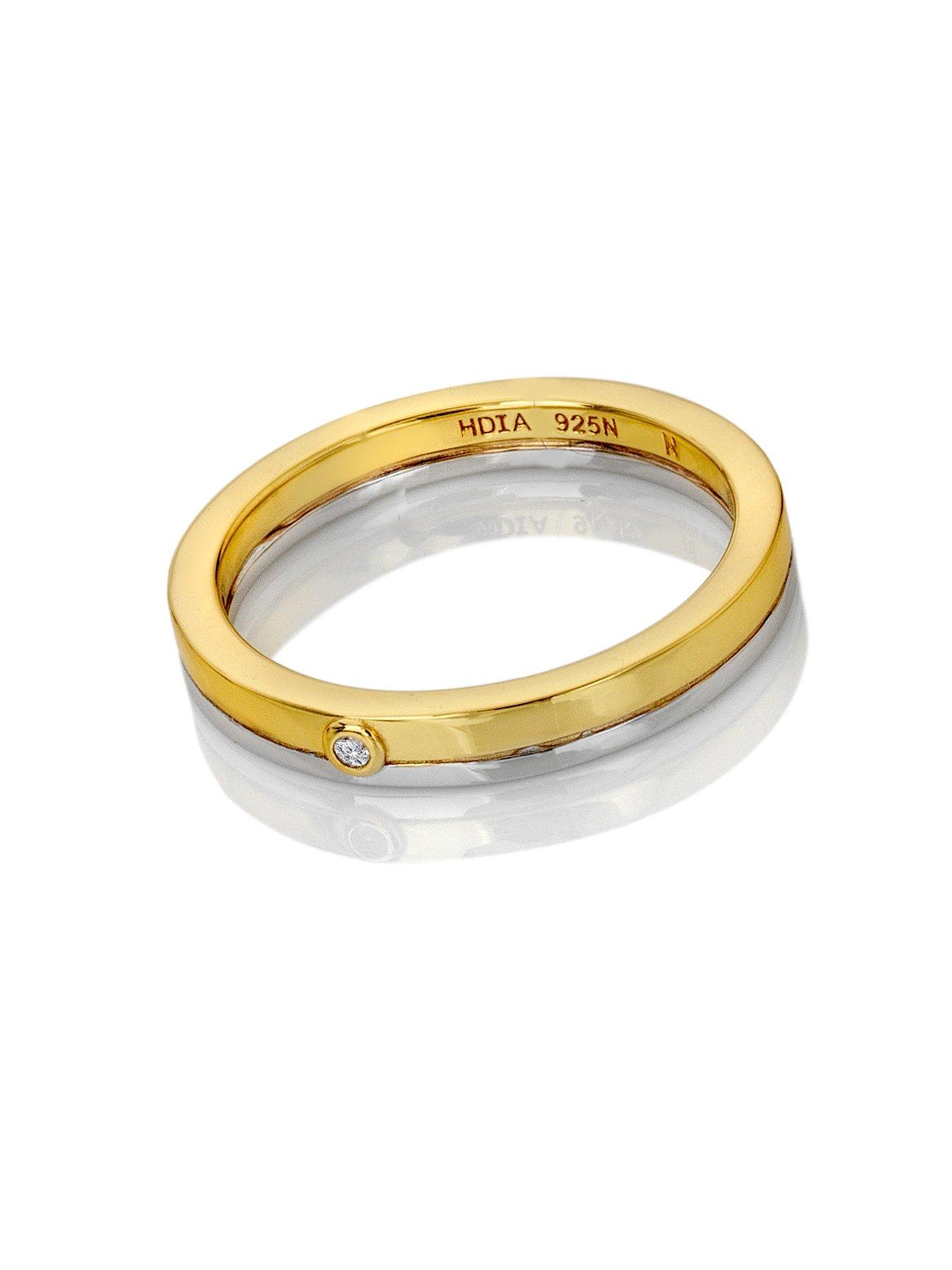  image of hot-diamonds-parellel-two-tone-ring