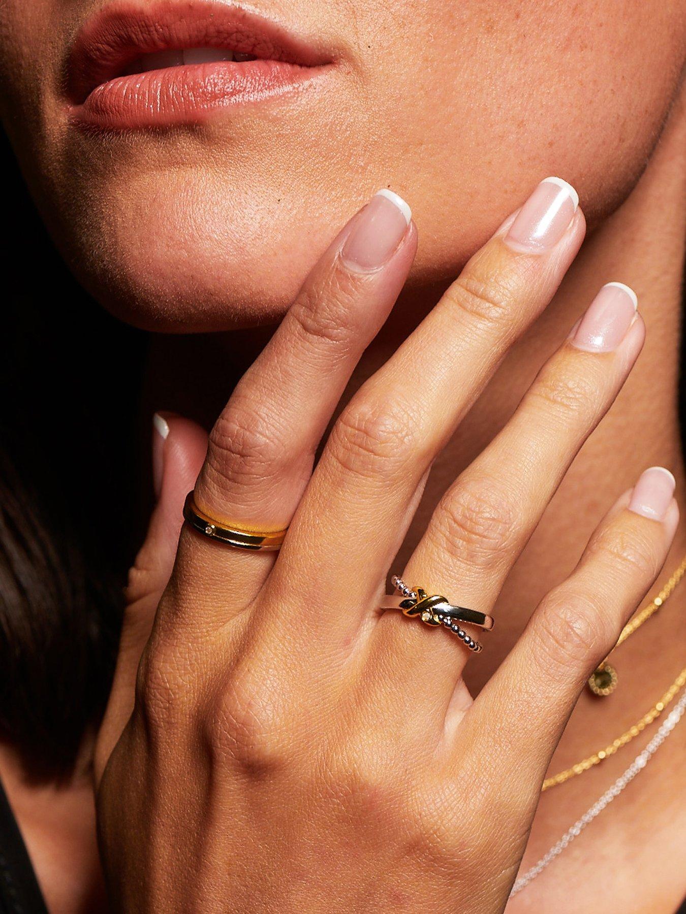  image of hot-diamonds-parellel-two-tone-ring